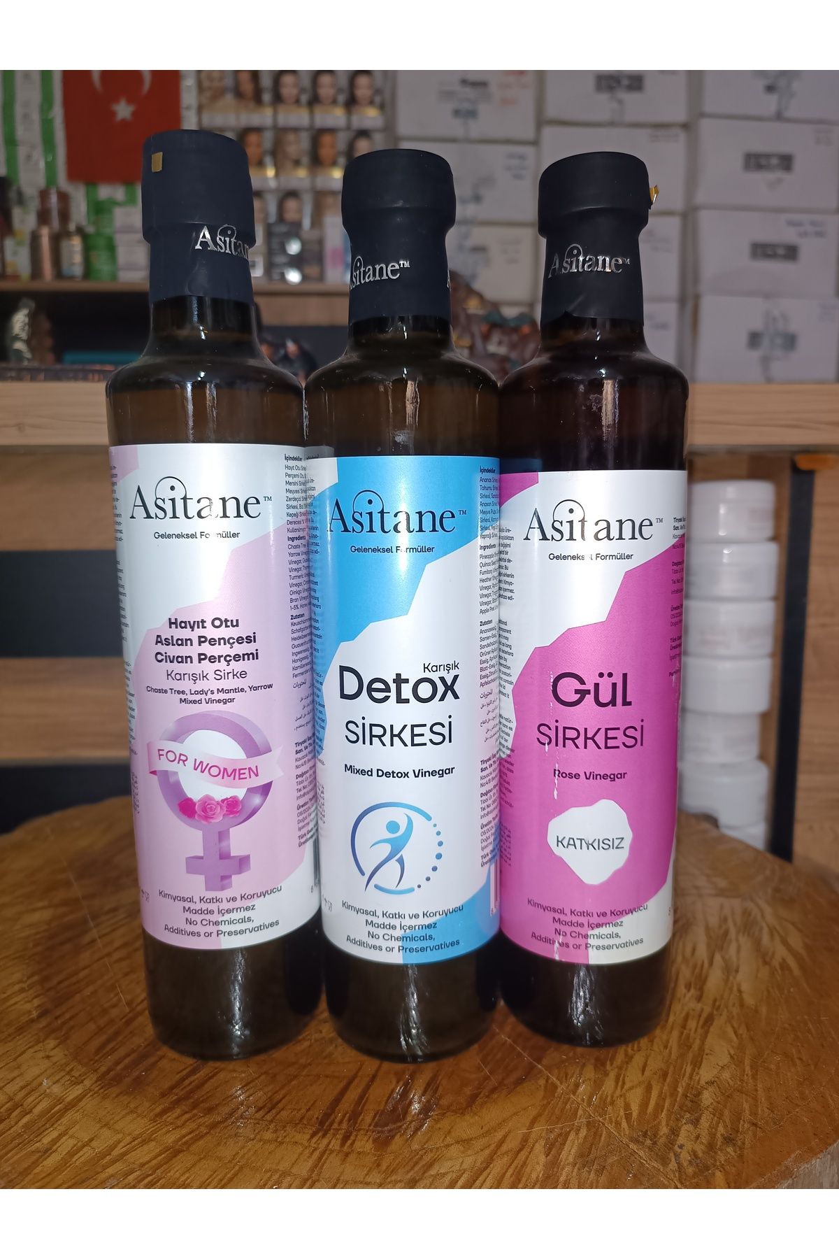 Asitane For women + detoks sirkesi + gül sirkesi