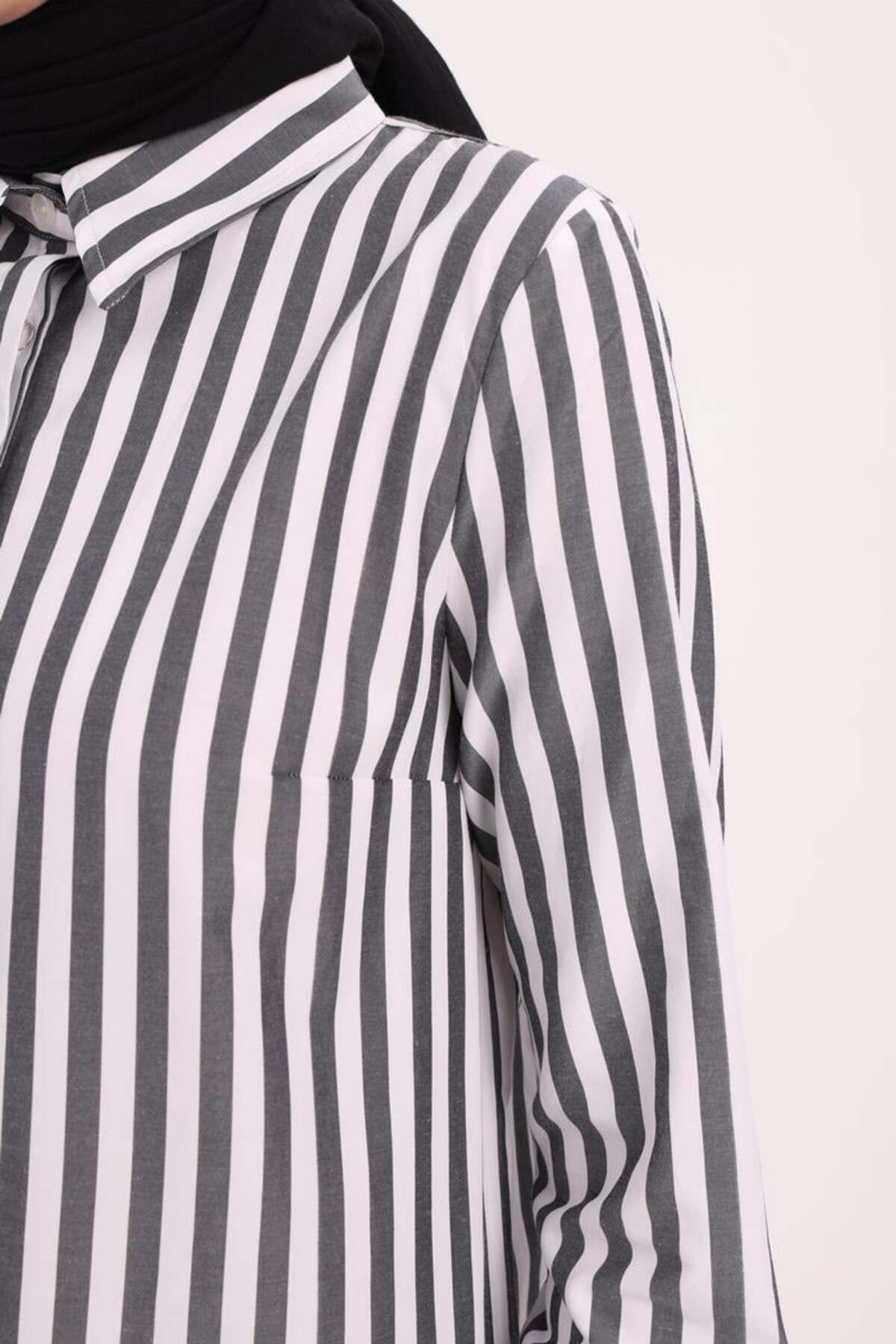 ALLDAY--Hidden Placket Shirt Tunic 5