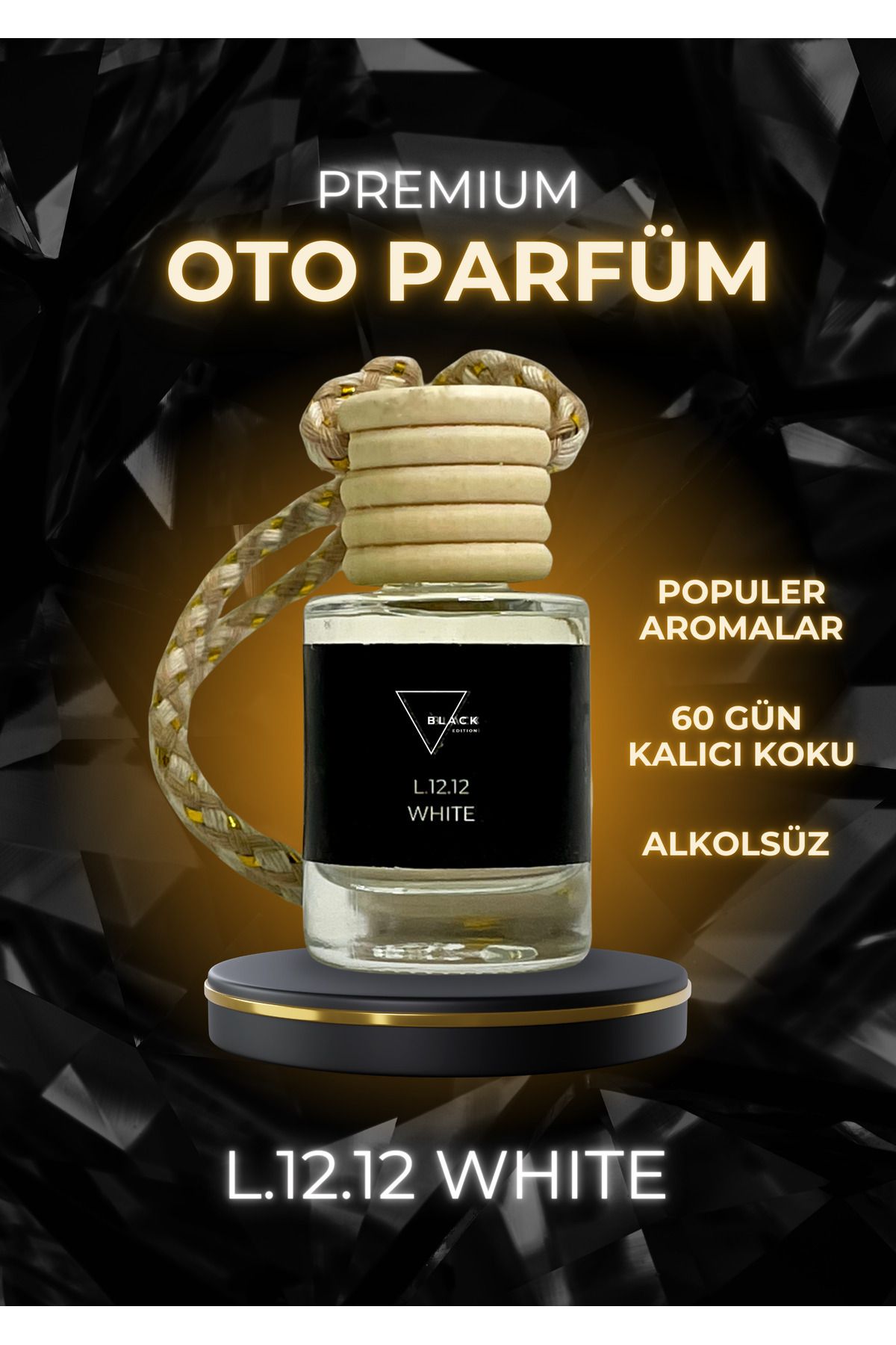 BLACK EDITION Premium Oto Parfüm L.12.12 WHITE 60 gün Kalıcı koku Alkolsüz 10 mg Ofis Banyo Gardırop için parfüm