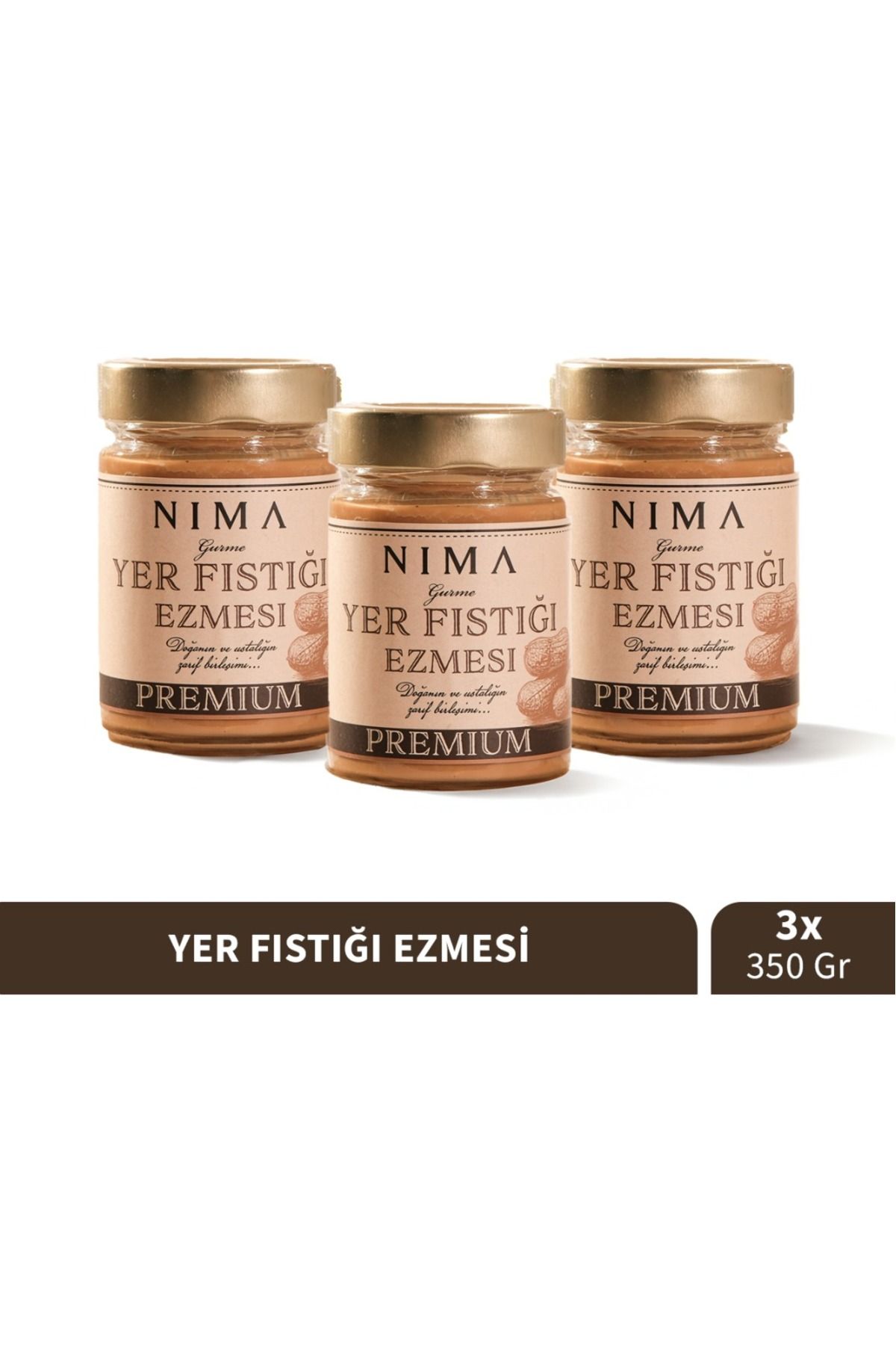 Nima Gurme %80 Premium Yer Fıstığı Ezmesi 3x350 gr