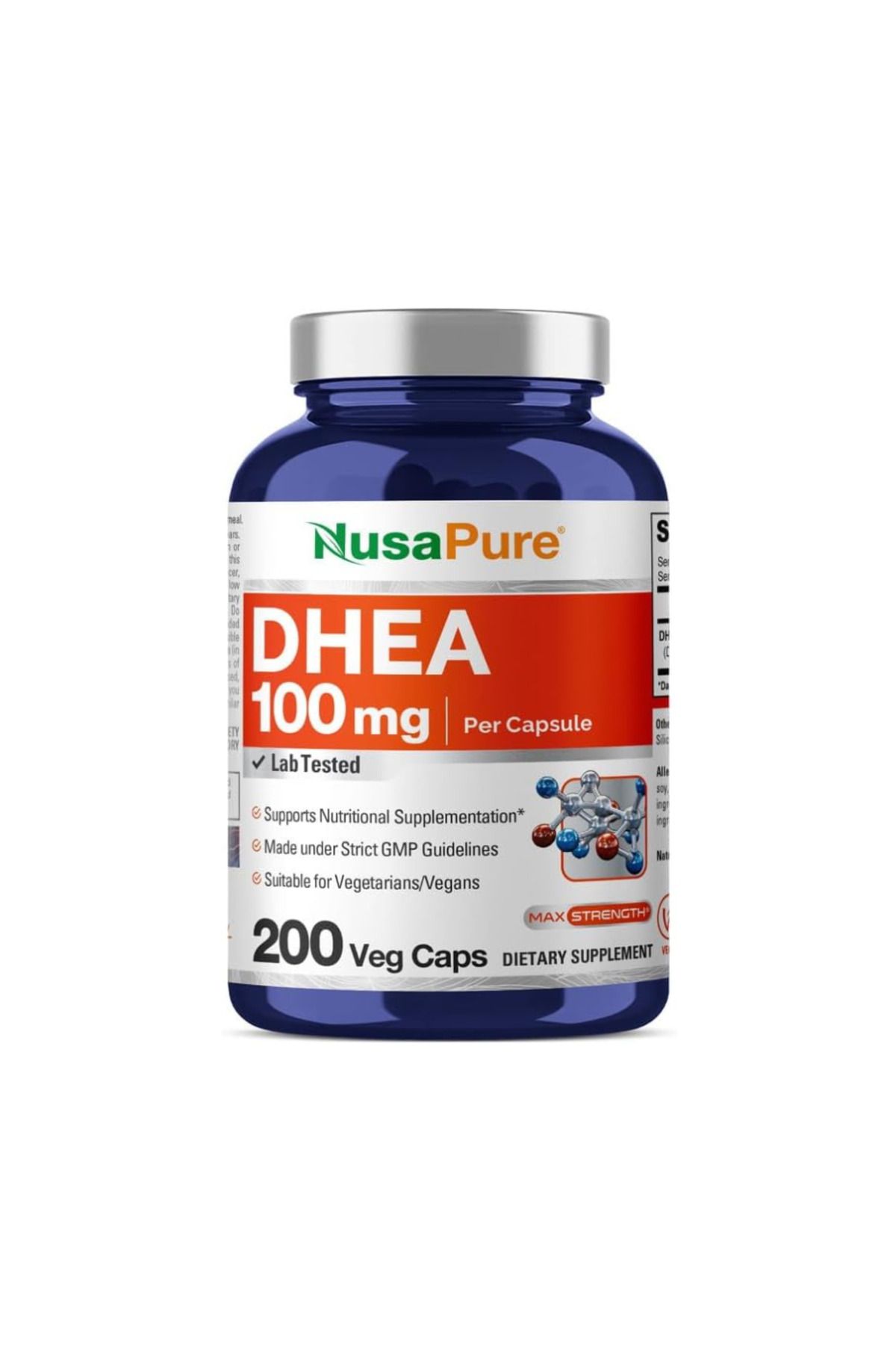 NusaPure , Dhea 100Mg 200 Veggie Capsules vr66