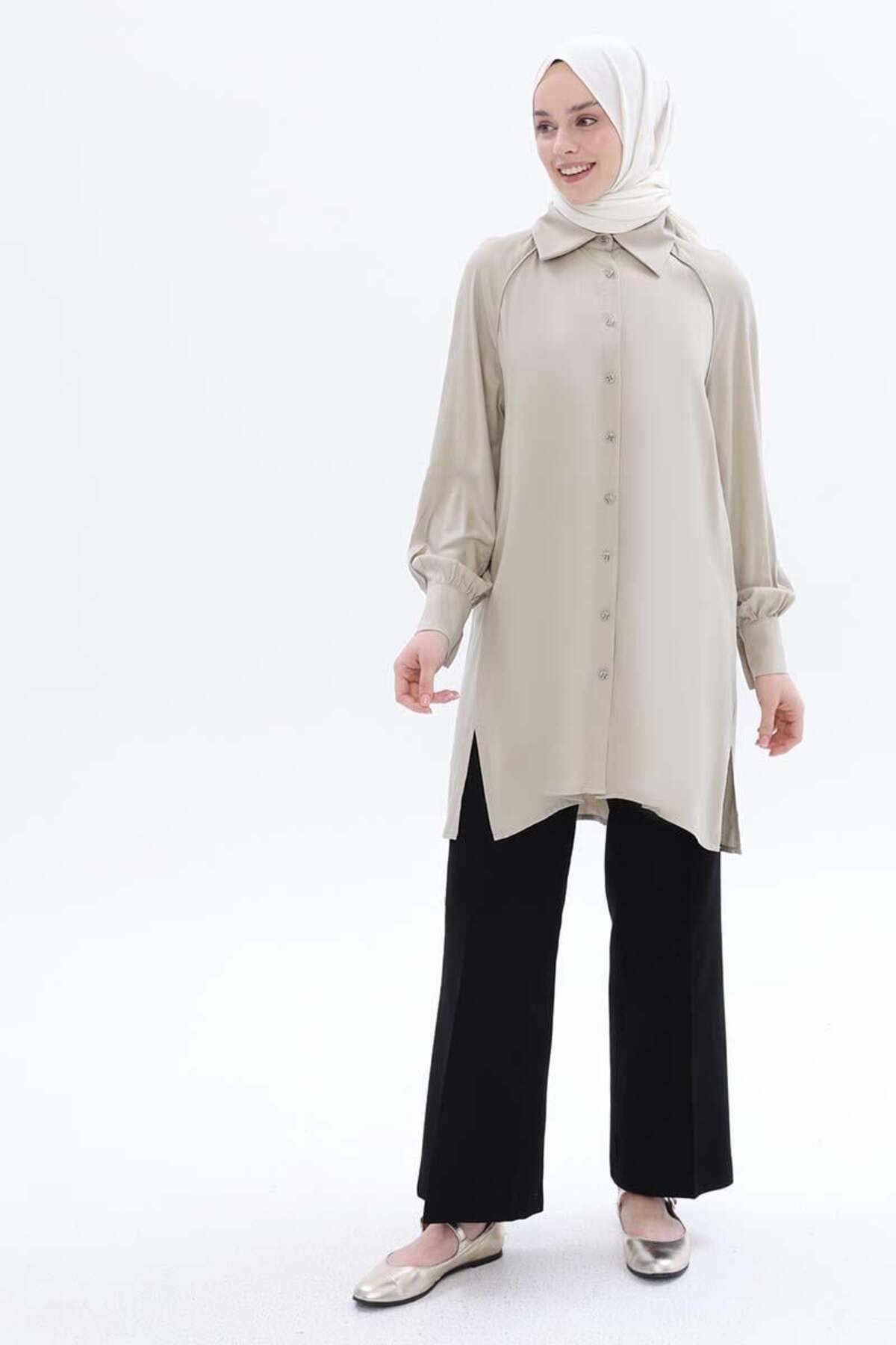 ALLDAY-Defne-Plus Size Raglan Sleeve Shirt Tunic 1