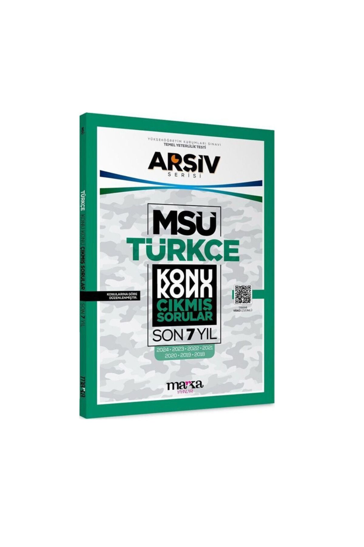 Çap Yayınları 2025 MSÜ Türkçe ARŞİV Serisi Konu Konu Son 7 Yıl Çıkmış Sorular