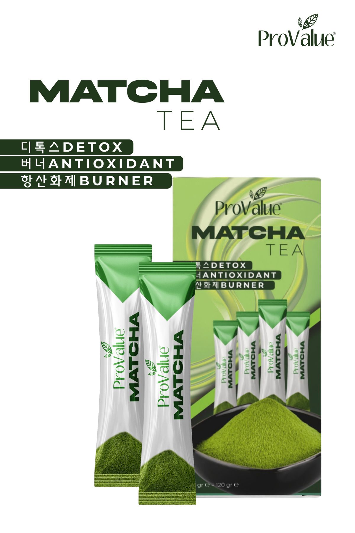 ProValue Ananas Aromalı Detox Etkili Matcha Detoks Çay 20x6 gr