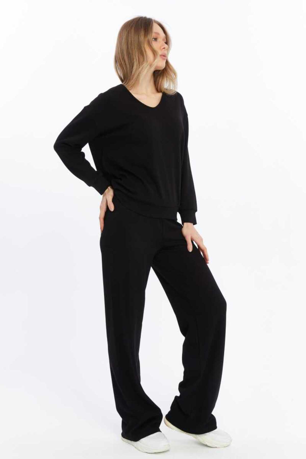 DOSXX-Suzan 95% Cotton 5% Lycra V-Neck Women's Long Sleeve Blouse Tshirt 6