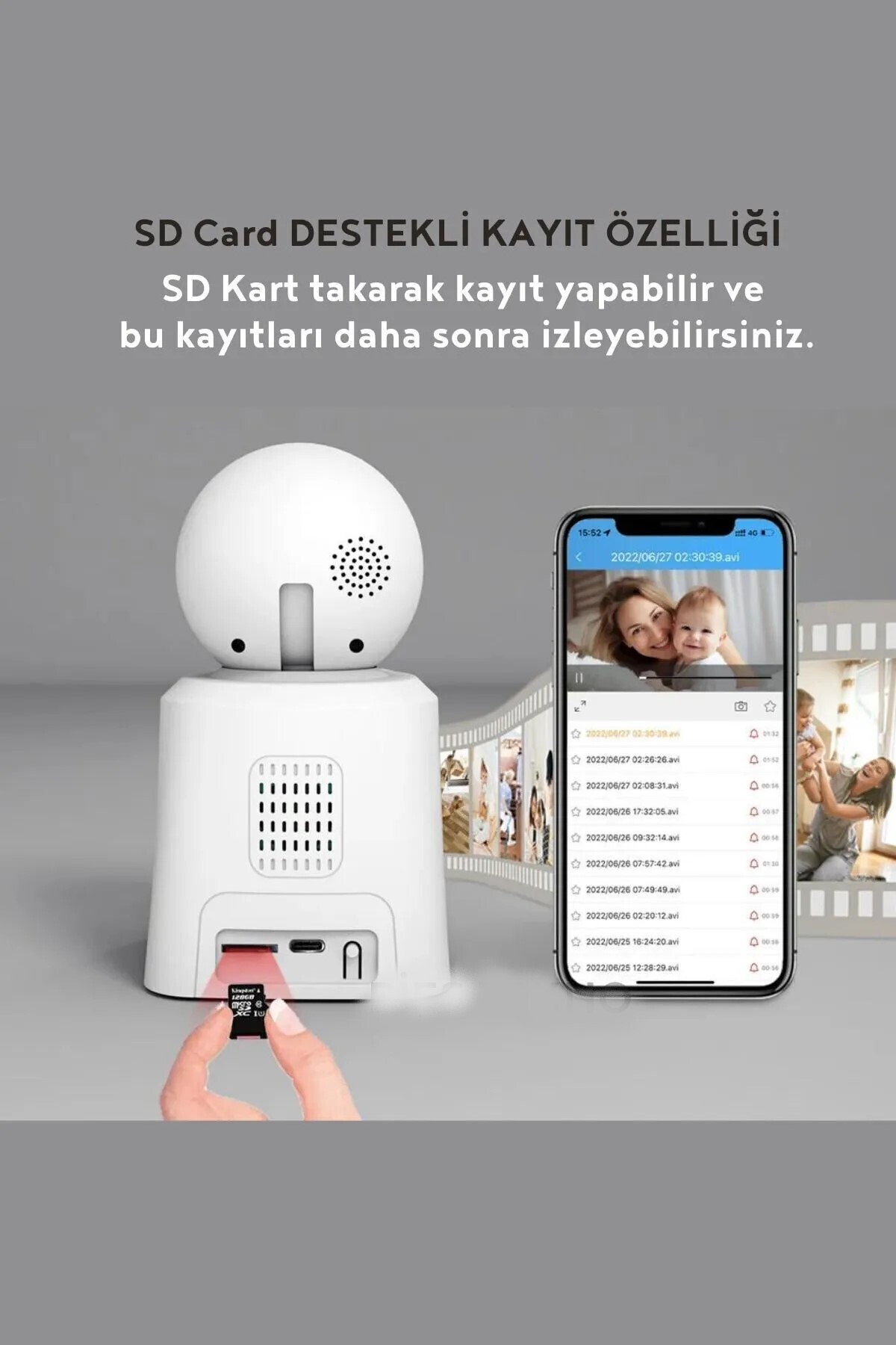 Kenko Görüntülü Dahili Mikrofon ve Hoparlör İç Ortam Bebek Ofis Ev IP Kamera Blic BLM-43 2MP fotoğrafı 4 (önizleme)