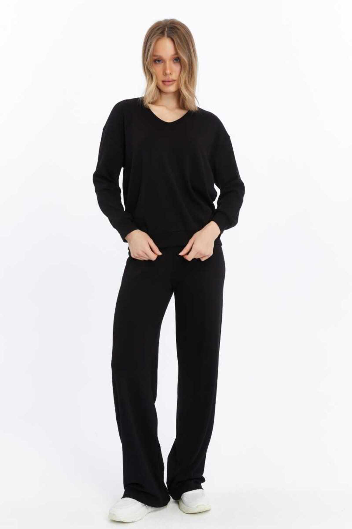 DOSXX-Suzan 95% Cotton 5% Lycra V-Neck Women's Long Sleeve Blouse Tshirt 7
