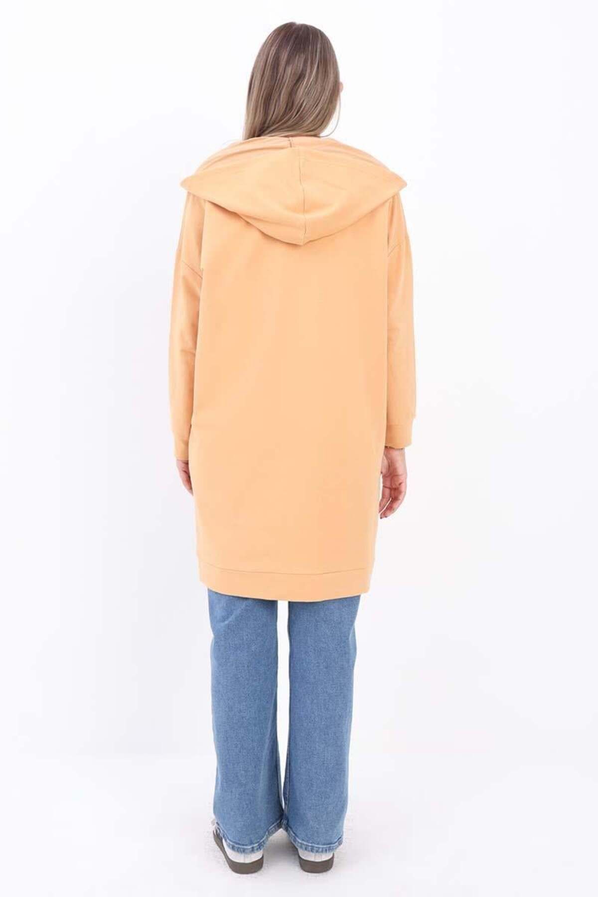 Soft Sarı-Fermuarlı Sweat Hırka - 4