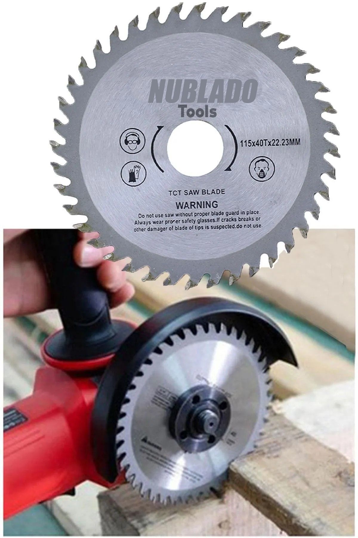 nublado Ahşap Testere Kesici 115 Mm 40 Diş Spiral Ağaç Sunta Kesme Testeresi Avuç Taşlamalar Için