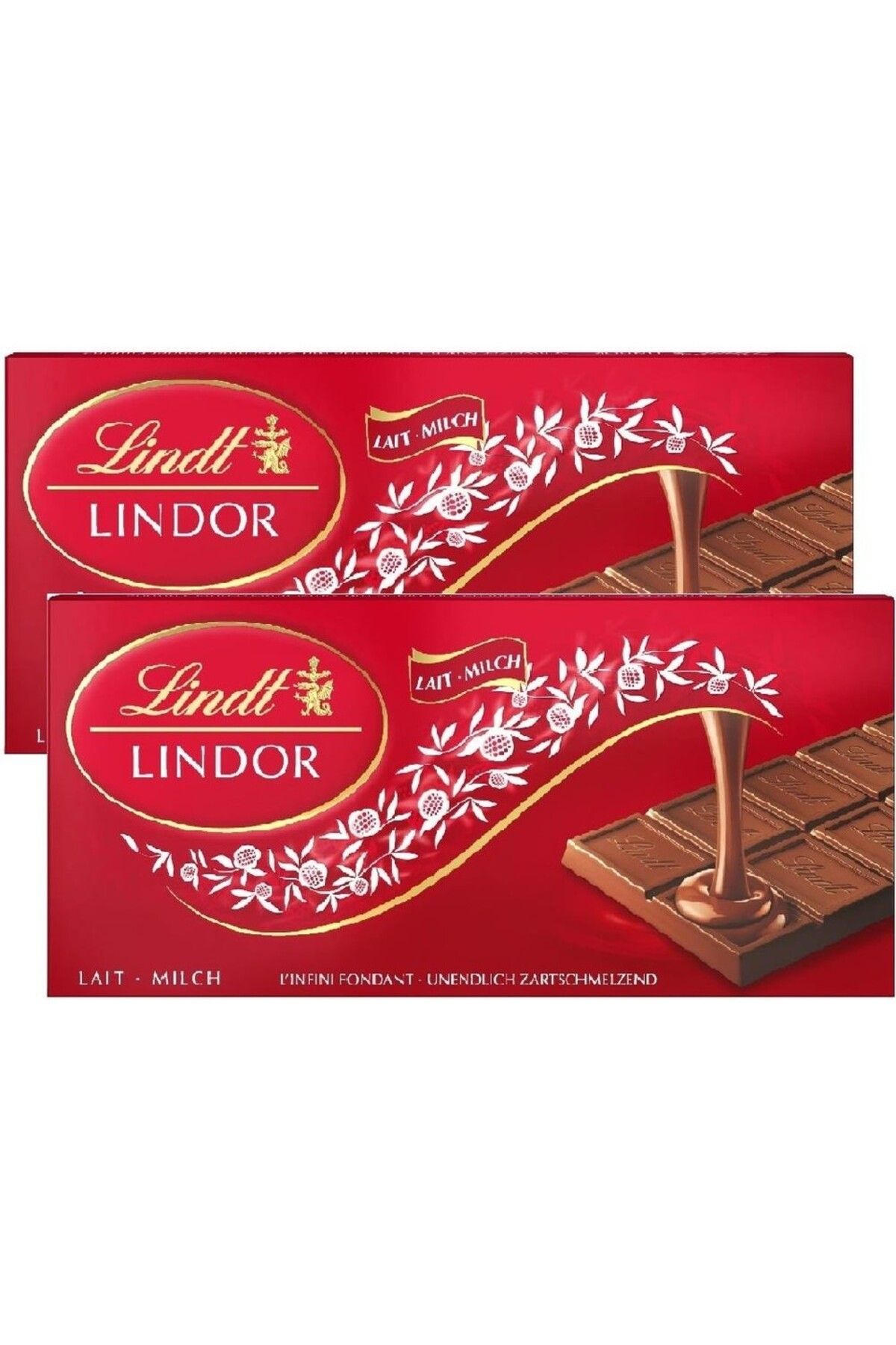 Lindt Lindor Milk - Sütlü Tablet Çikolata 100 G X 2 Adet