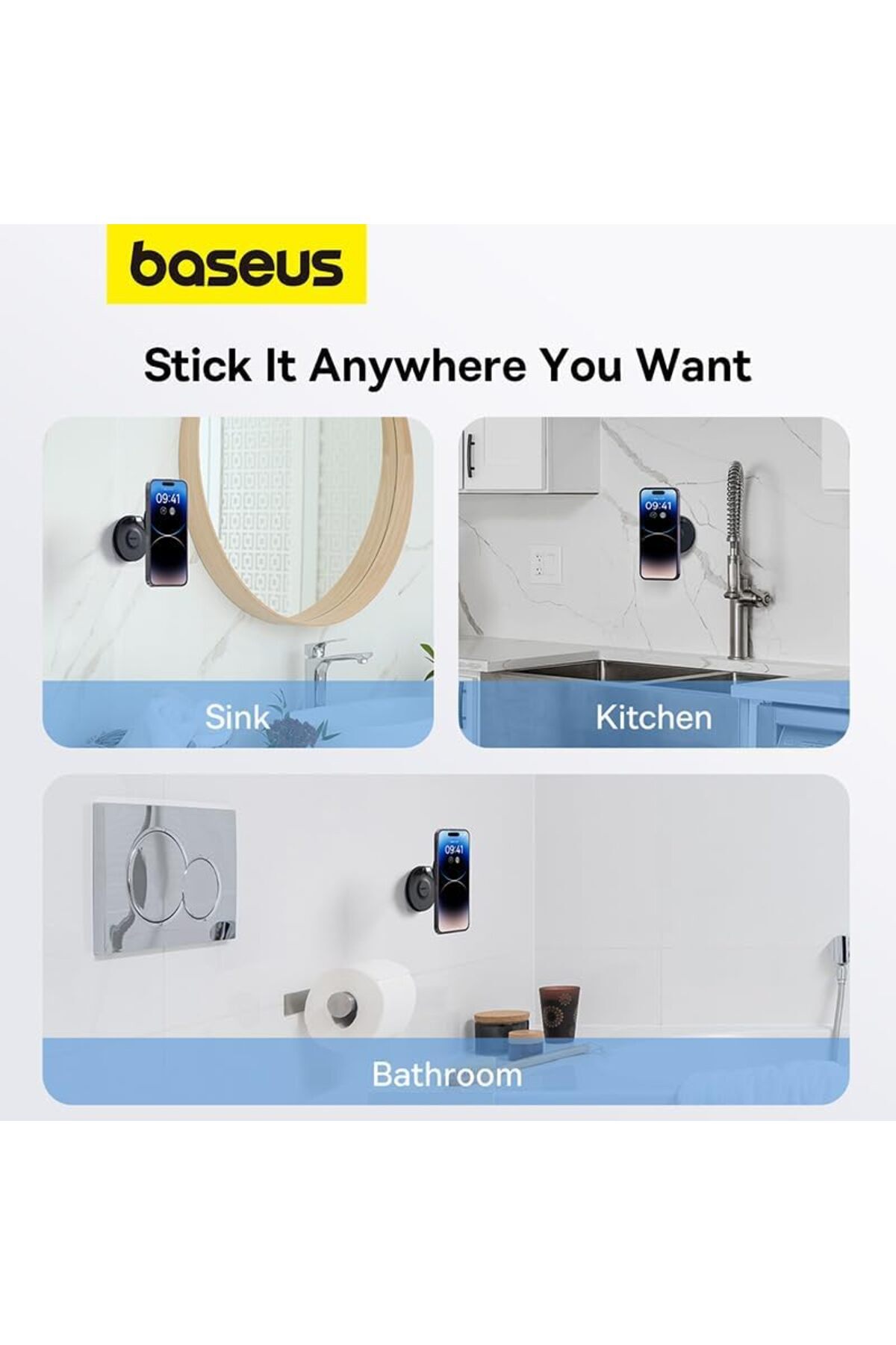 Baseus-MagPro Series Magnetic Car Phone Holder, 180° Adjustable Magnetic Phone Holder Mount 4