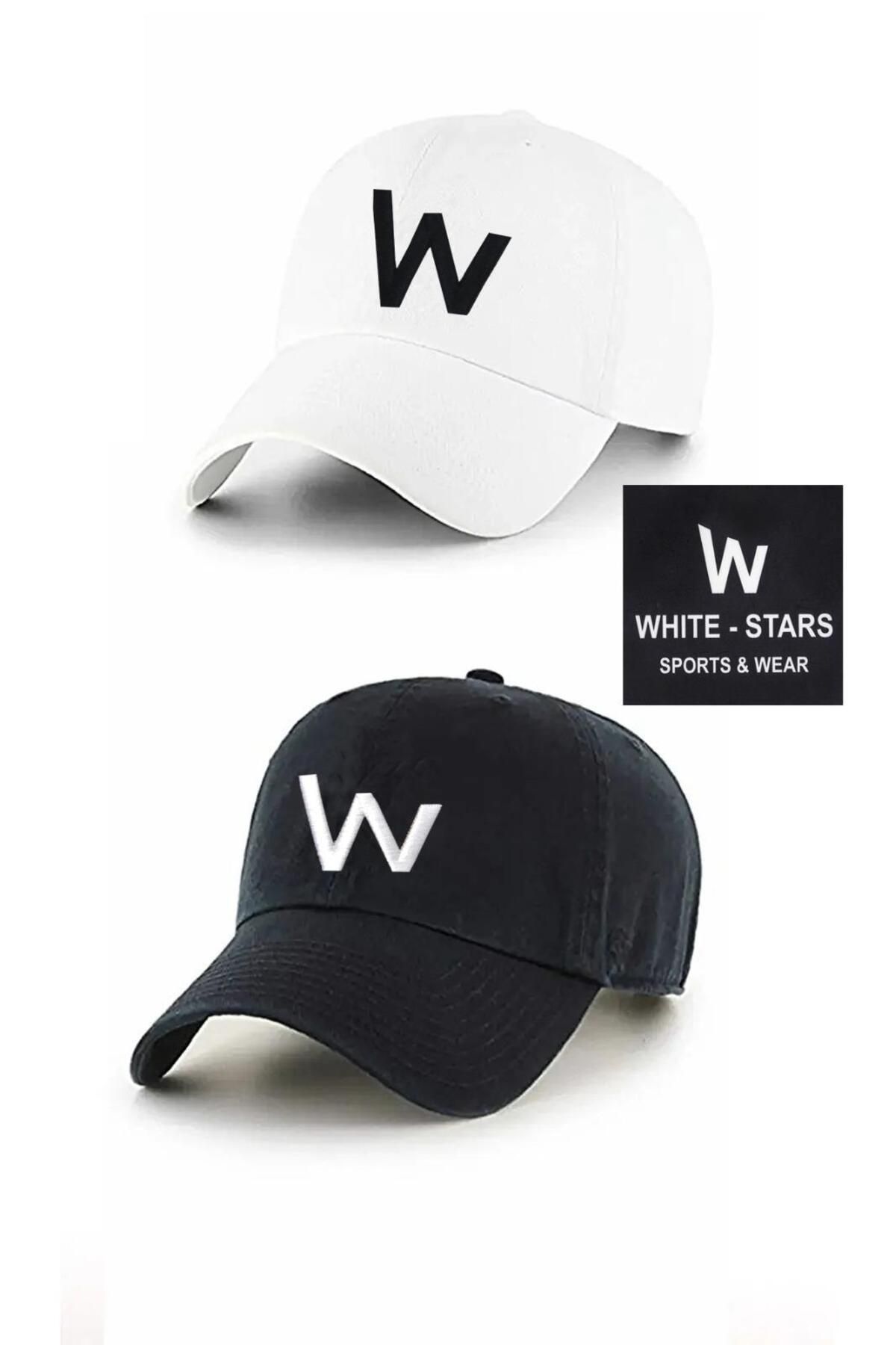 w white stars sports & wear W 2'li UNİSEX SET ŞAPKA  YENİLİLİKCİ ŞIK TARZIYLA