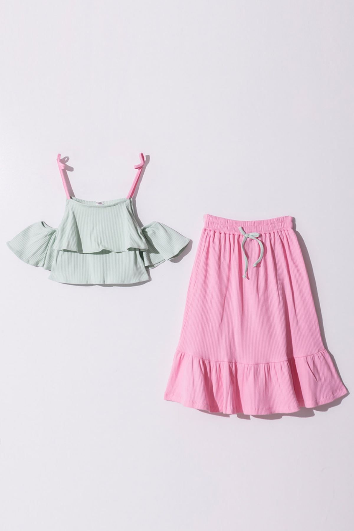 HAUSEkids-Costum cu fustă pentru fetiță de 10-13 ani - Mentă 1