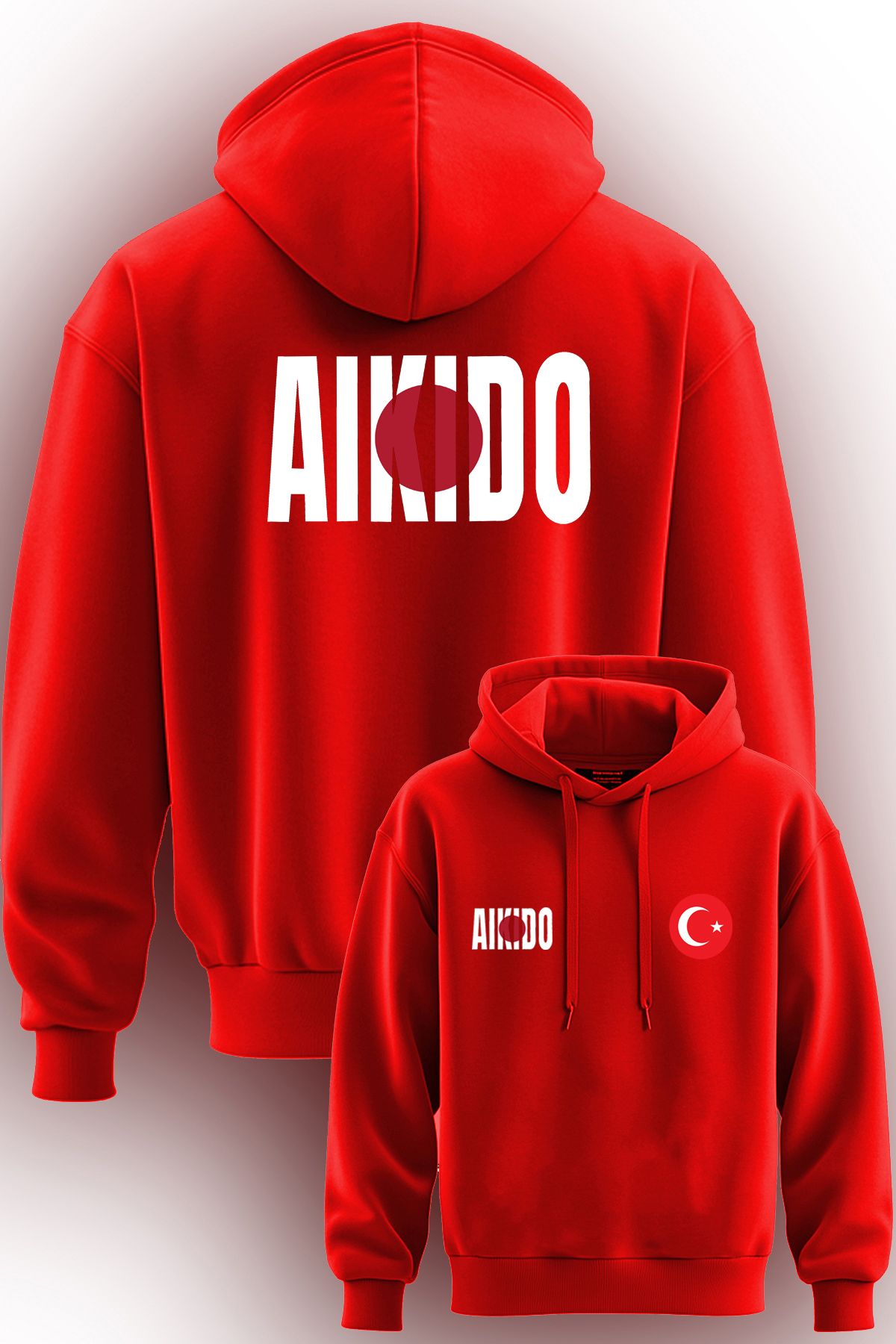 TOP GLORY Aikido Baskılı 3 İp Şardonlu Sweatshirt hoodie Ai6002