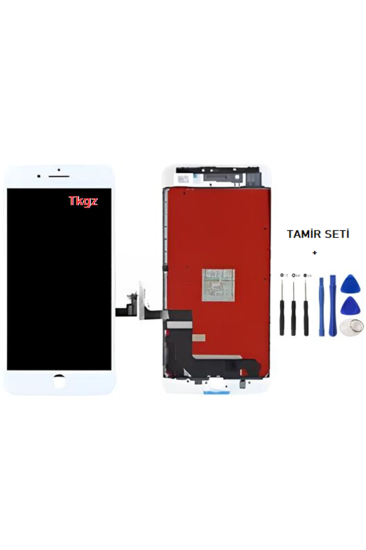 tkgz iPhone 7 PLUS Uyumlu Lcd Ekran Dokunmatik A+A KALİTE (LW MARKA) BEYAZ + TAMİR SETİ