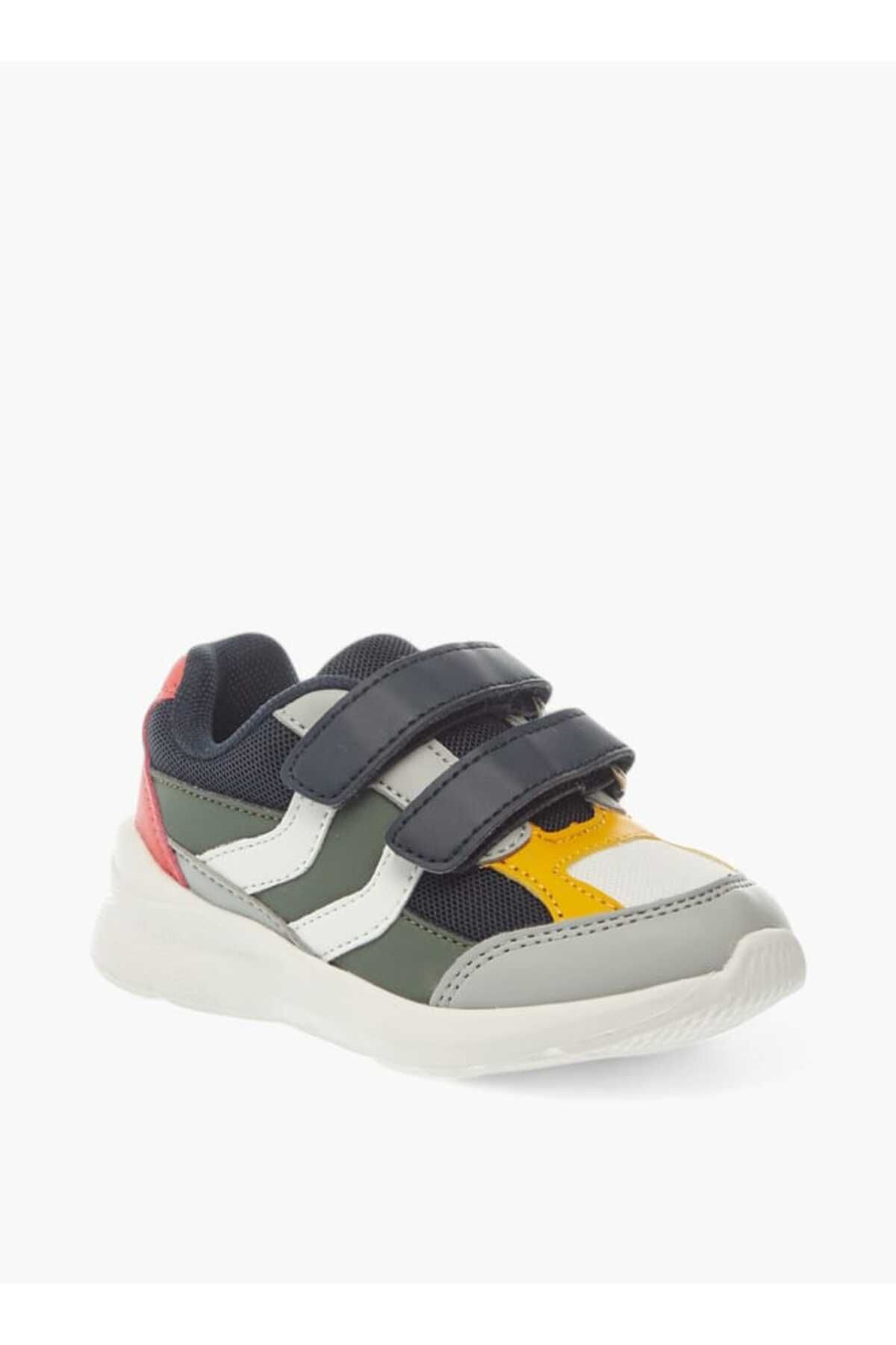 LBL by Shoexpress-Panelled Sneakers with Hook and Loop Closure 2