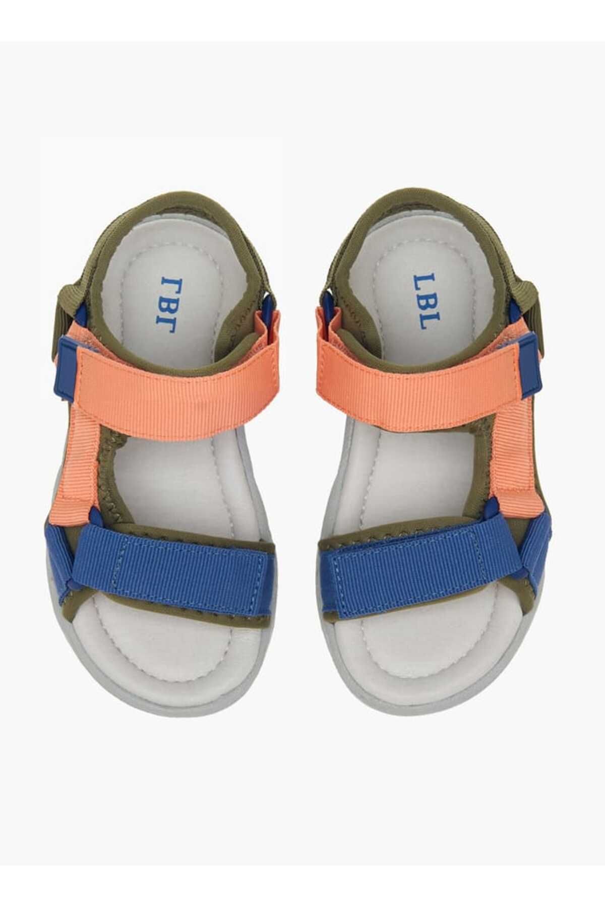 LBL by Shoexpress-Colourblock Sandals with Hook and Loop Closure 1