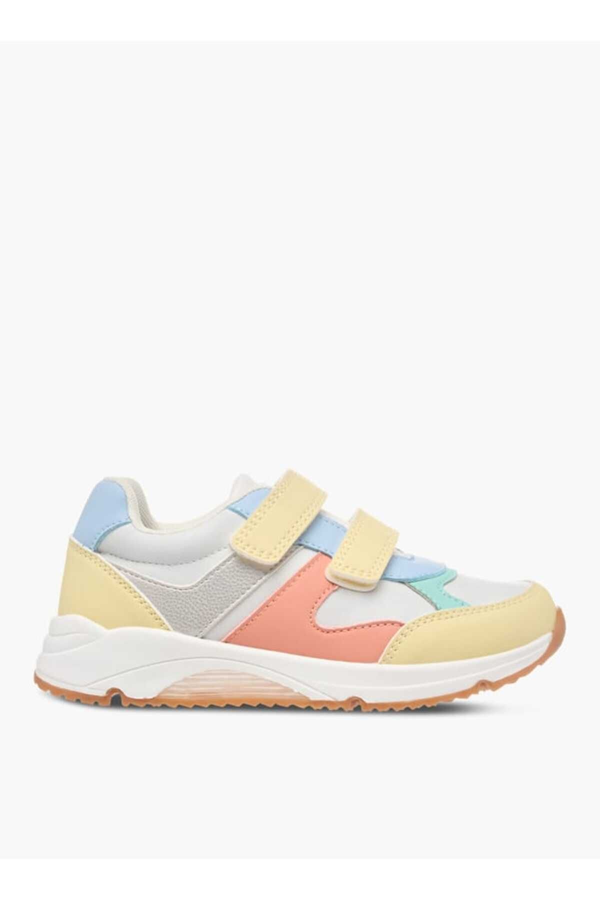 Juniors-Colourblock Sneakers with Hook and Loop Closure 3