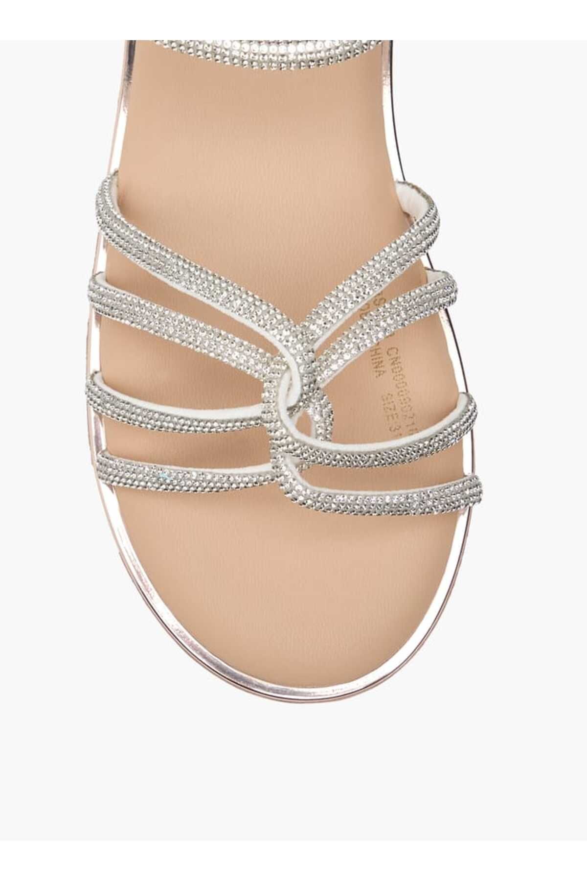 Celeste-Girls' Embellished Sandals with Hook and Loop Closure 3