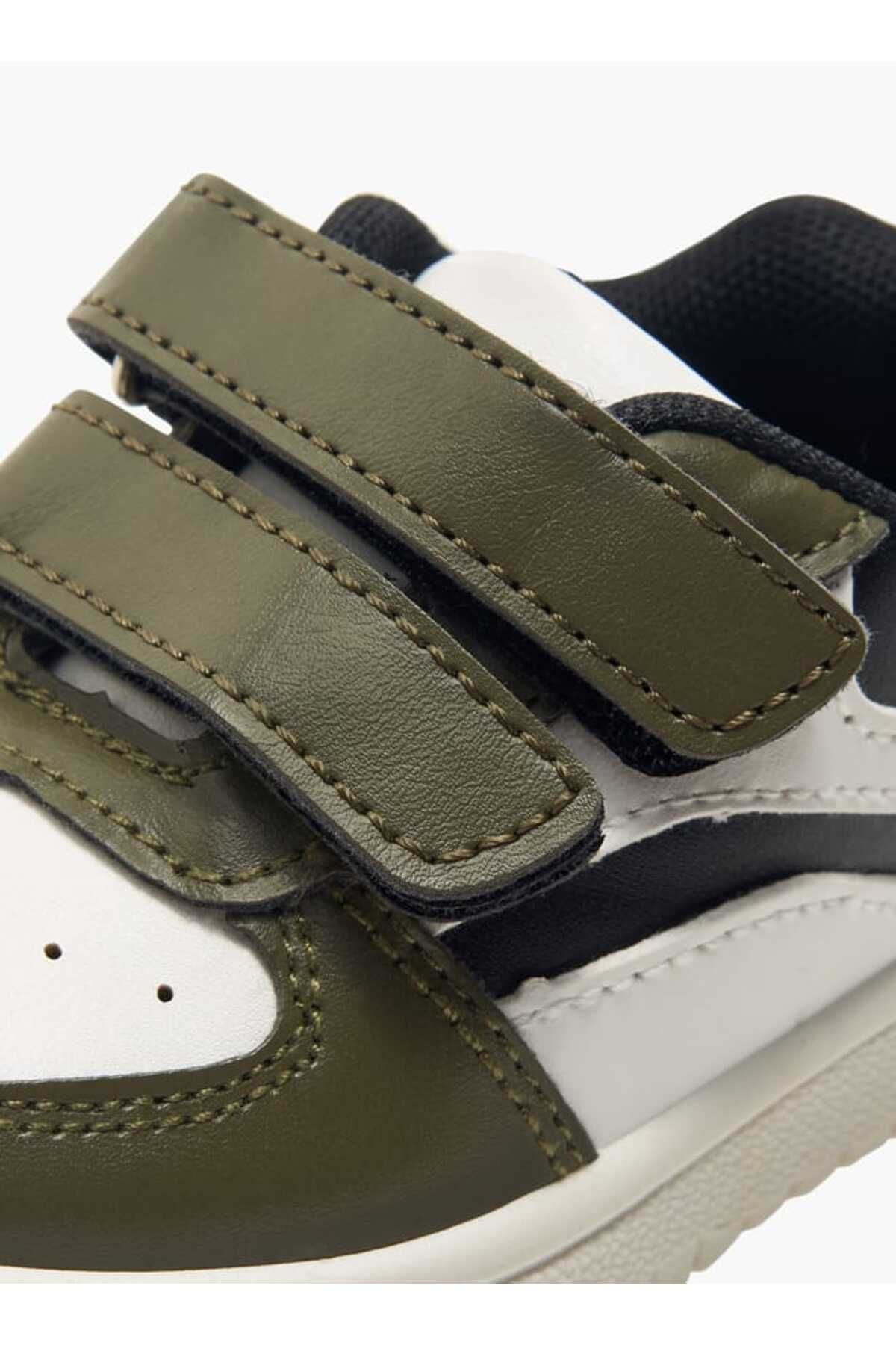 LBL by Shoexpress-Panelled Sneakers with Hook and Loop Closure 4