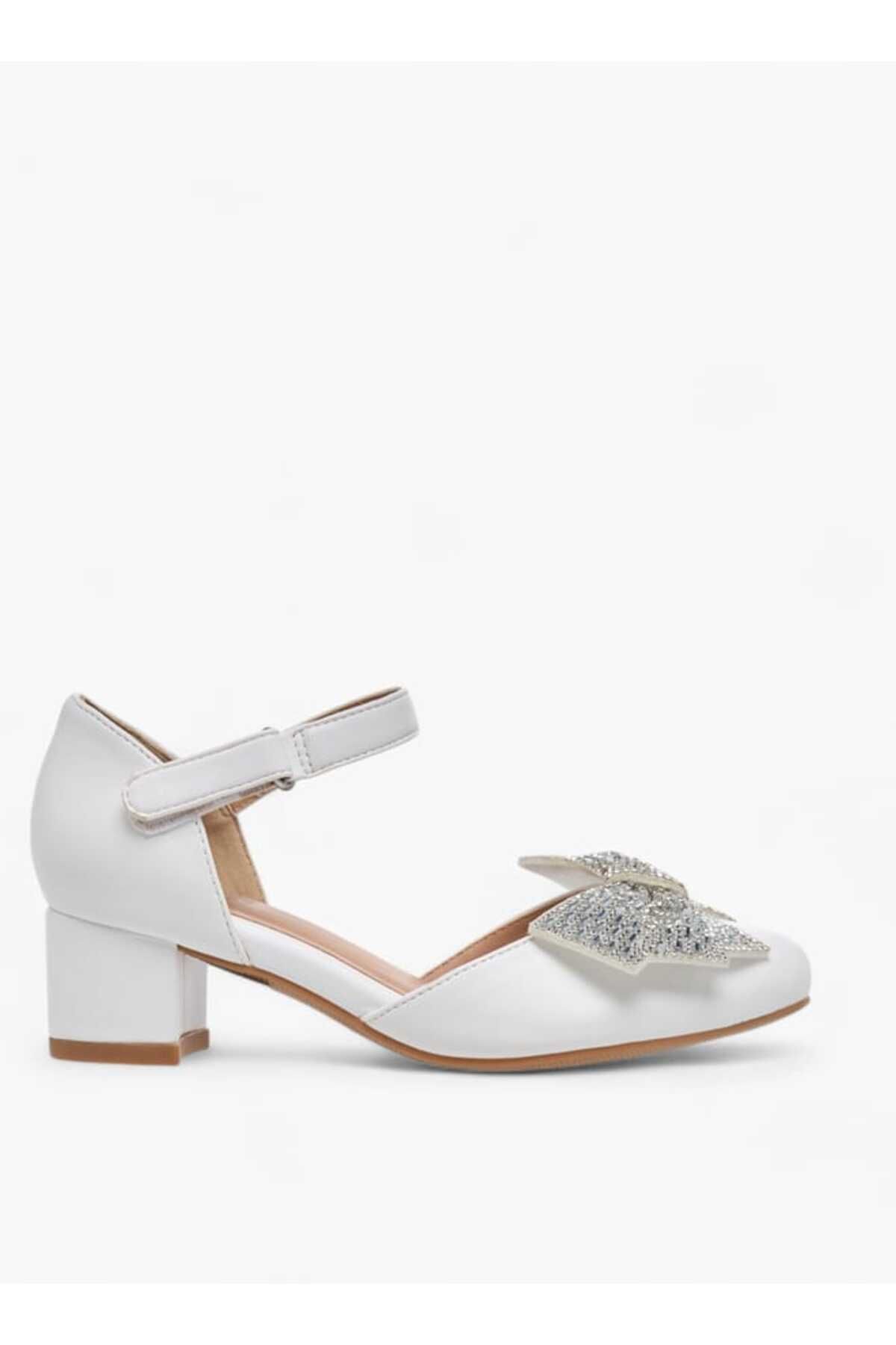 Celeste-Celeste Girl's Bow Accent Block Heeled Sandals with Hook and Loop Closure 3