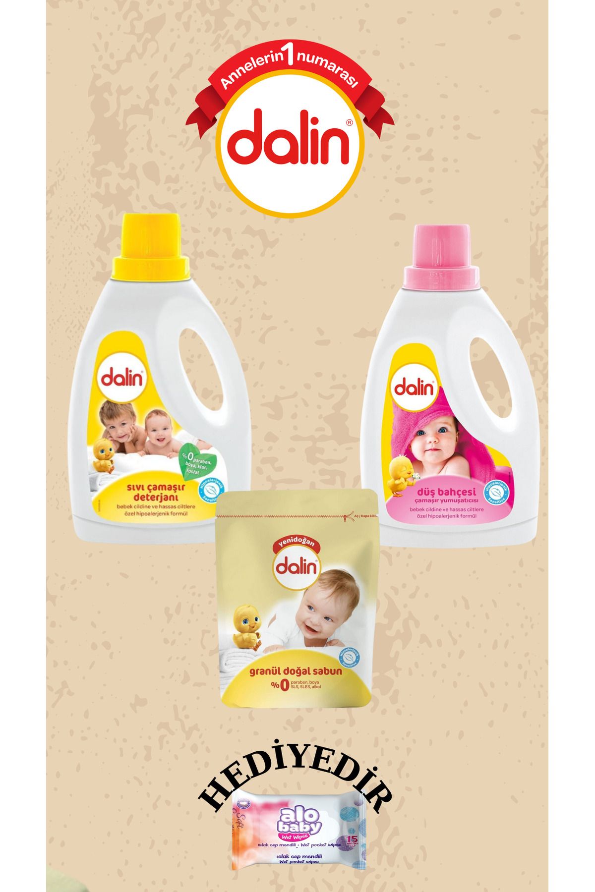 Dalin Yumuşatıcı Düş Bahçesi 1500 ml Deterjan 1500 ml Ve Granül Sabun 500 gr