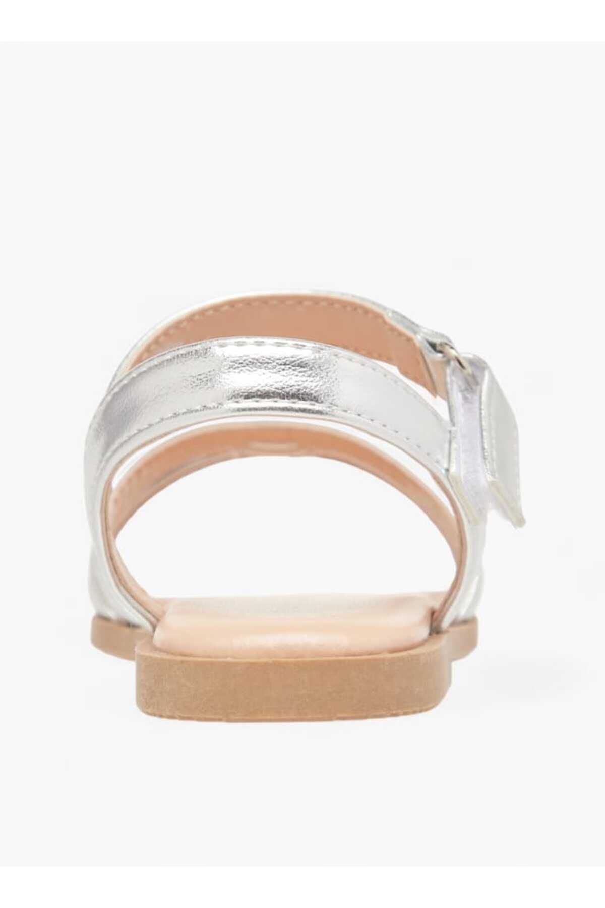 Flora Bella by Shoexpress-Flora Bella Metallic Sandals with Hook and Loop Closure 4