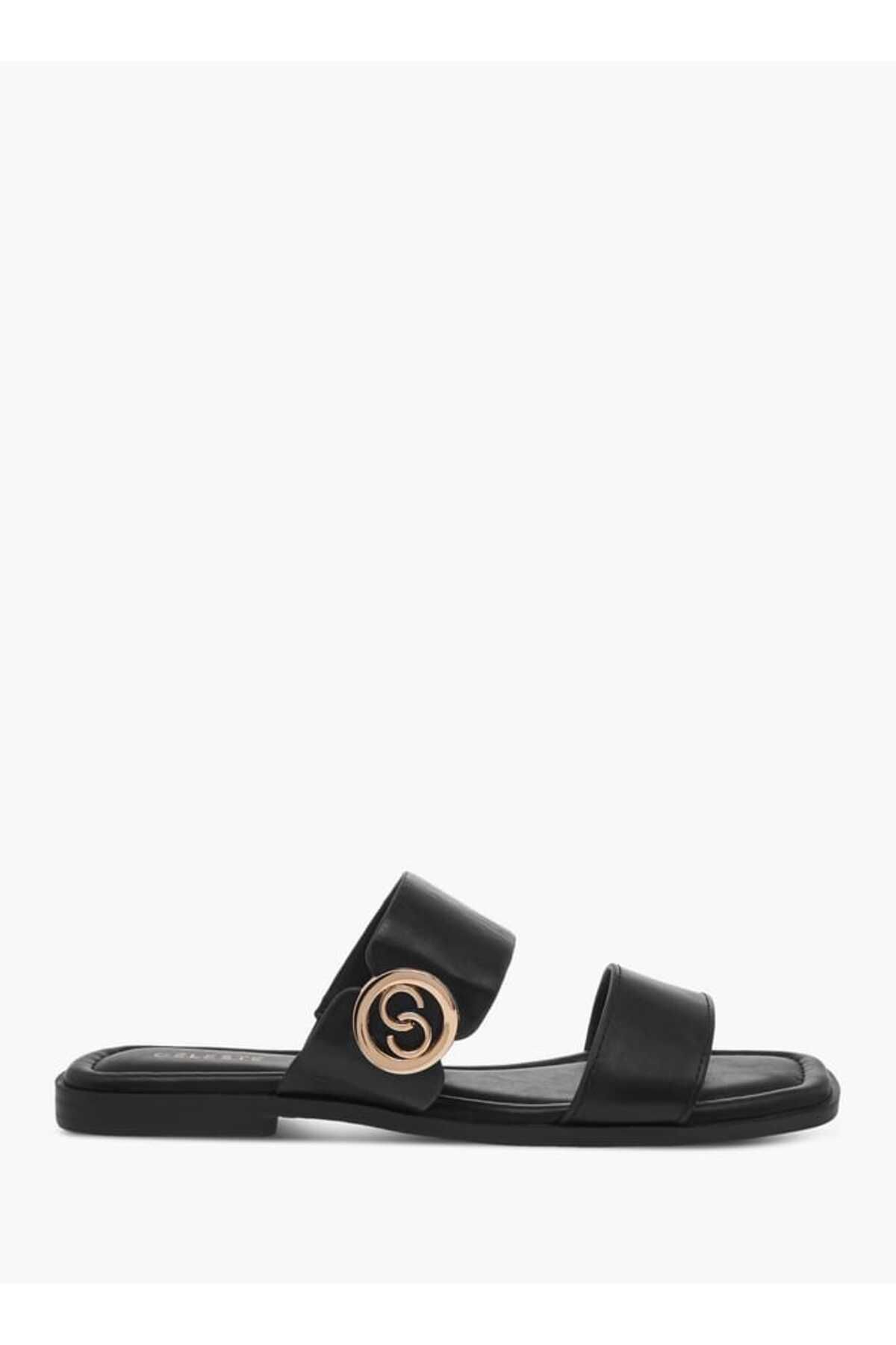 Celeste-Monogram Print Slip-On Sandals 3