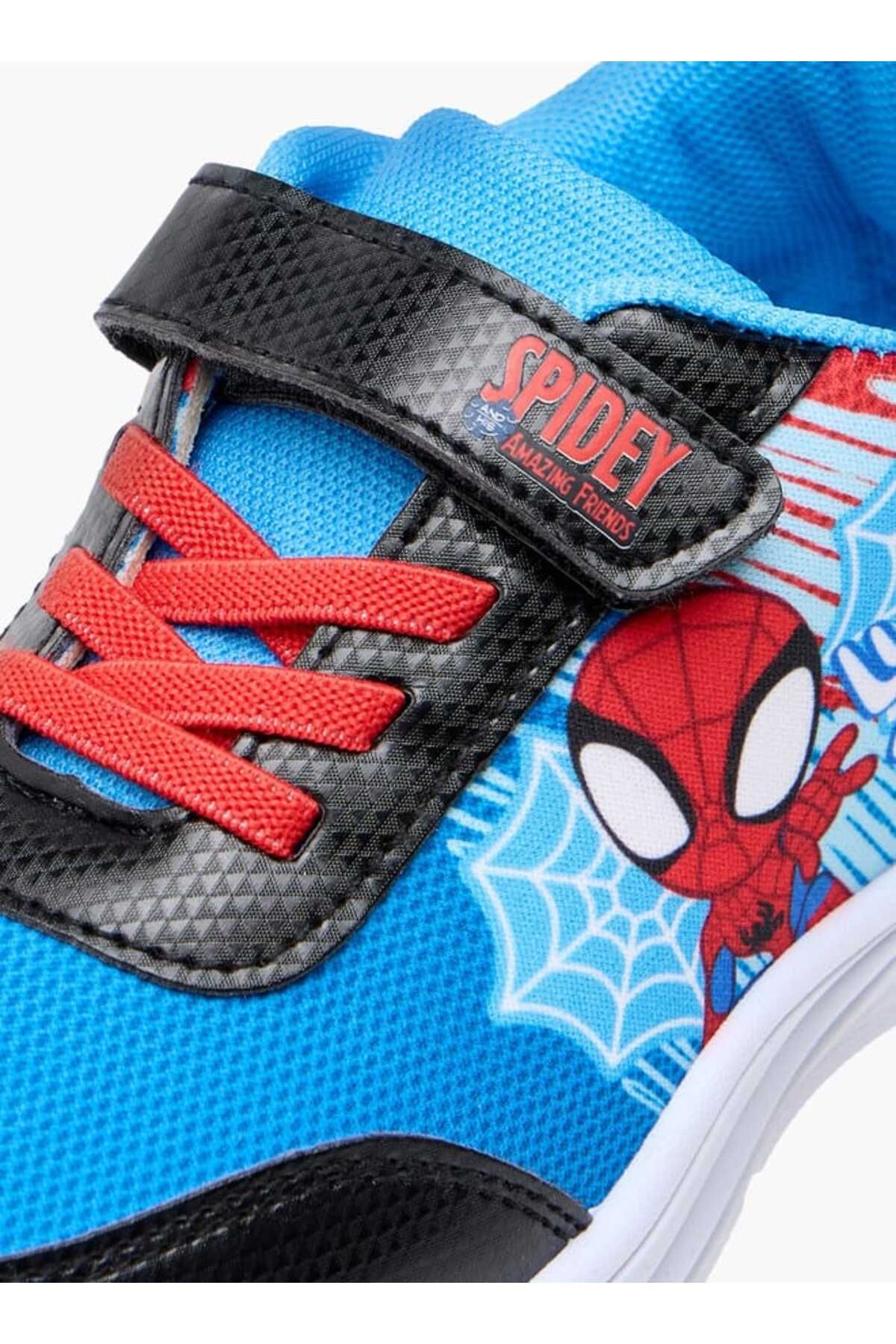 Marvel-Spider-Man Print Sneakers with Hook and Loop Closure 4