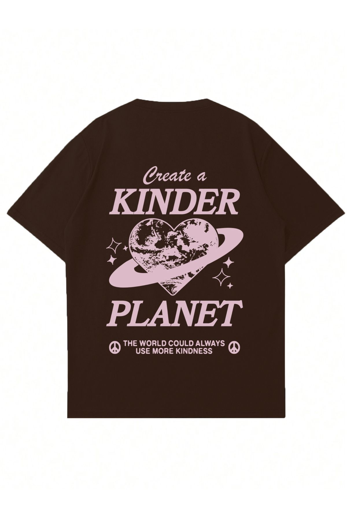 Mad&Calf-Tricou oversize unisex Kinder Planet cu decolteu rotund 1