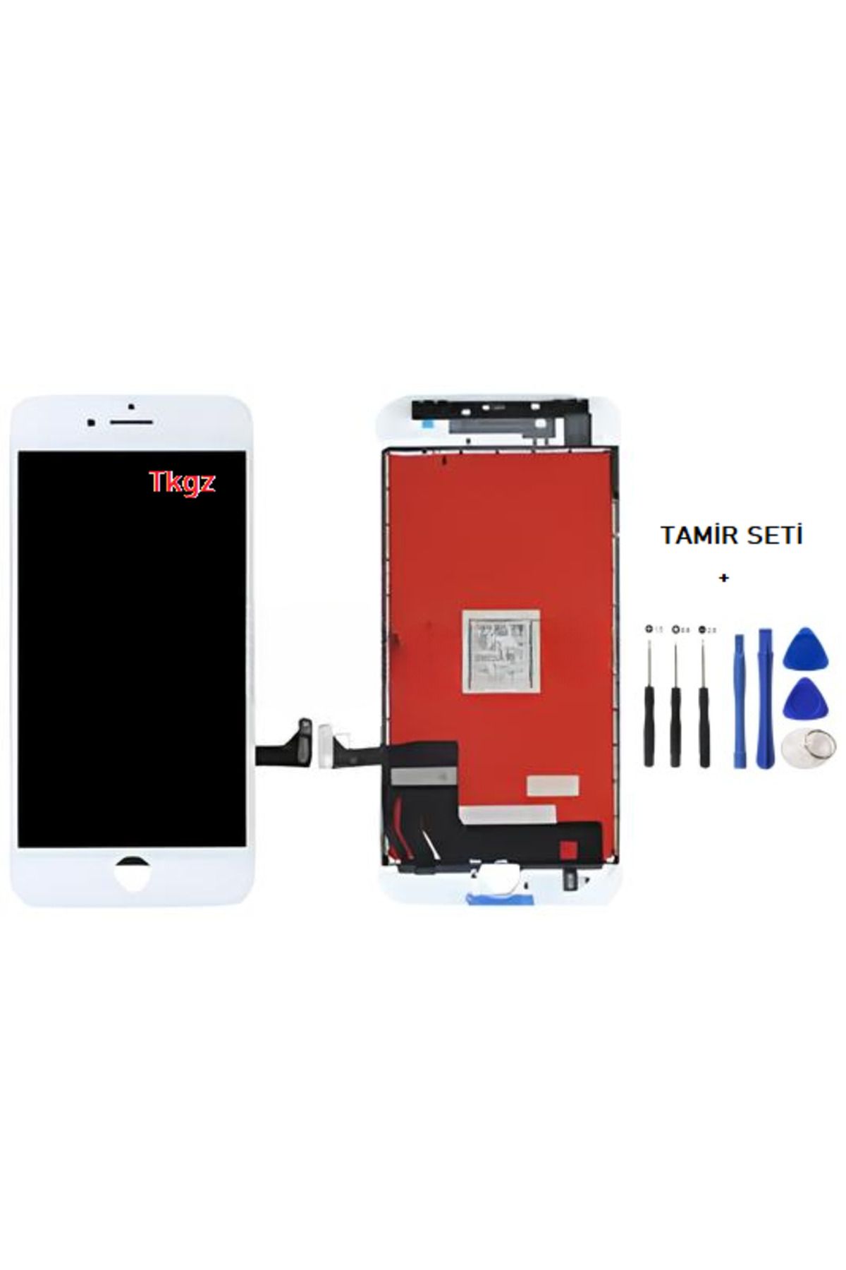 tkgz iPhone 7 Uyumlu Lcd Ekran Dokunmatik A+A KALİTE (LW MARKA) BEYAZ + TAMİR SETİ