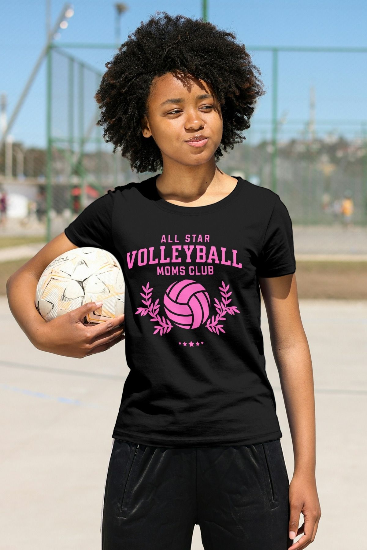 Texclusive All Star Voleybolcu Çocuk Annelerine Özel Tişört  Volleyball Moms Club Tshirt