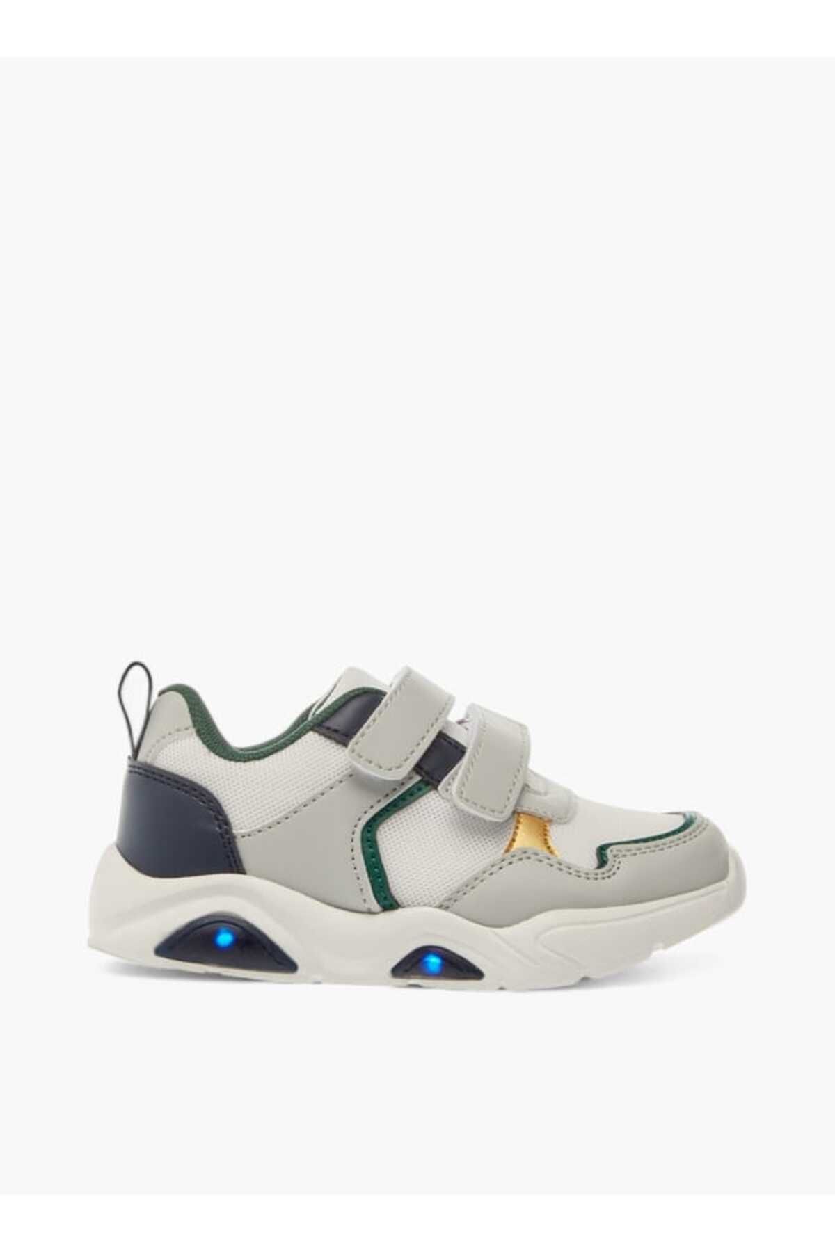 LBL by Shoexpress-Panelled Sneakers with Hook and Loop Closure 4