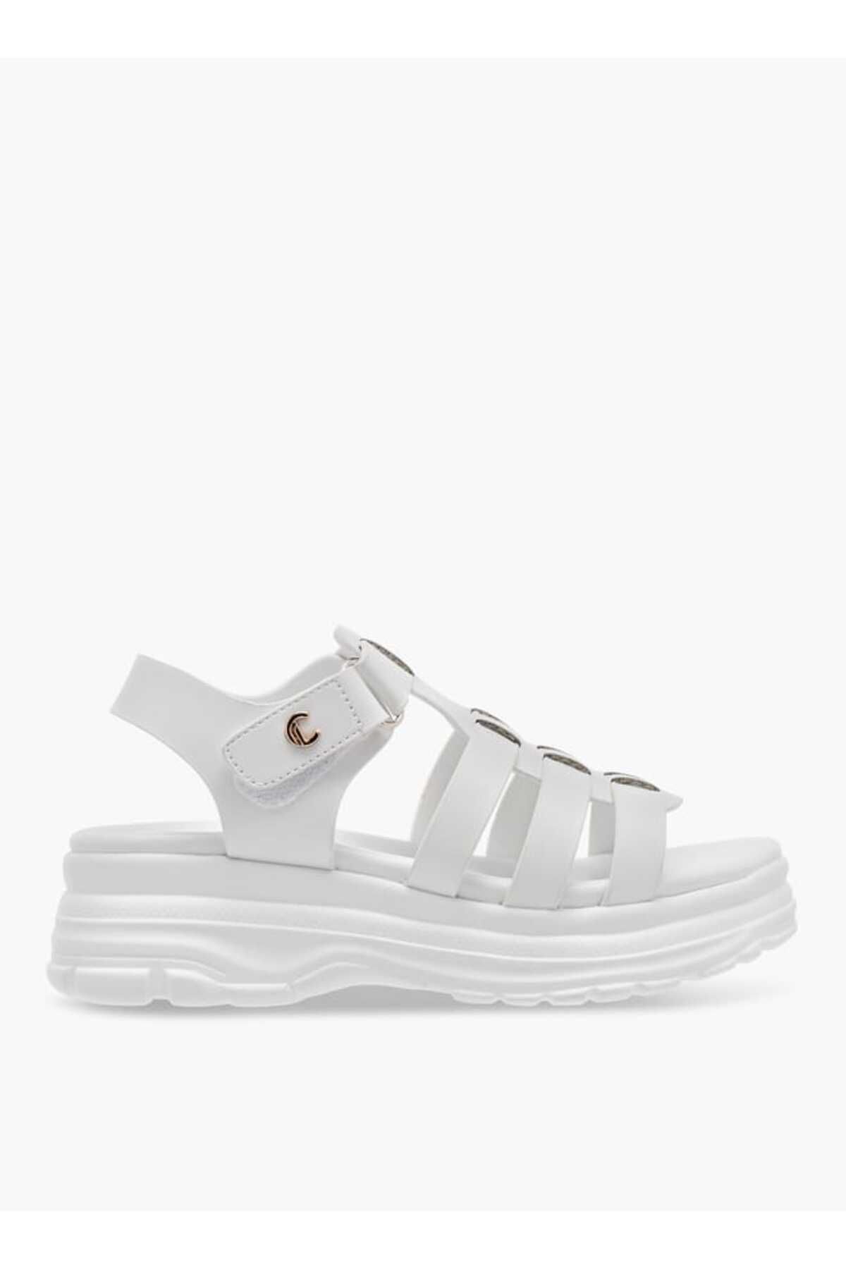 Le Confort-Le Confort Solid Chunky Sole Strap Sandals with Hook and Loop Closure 2