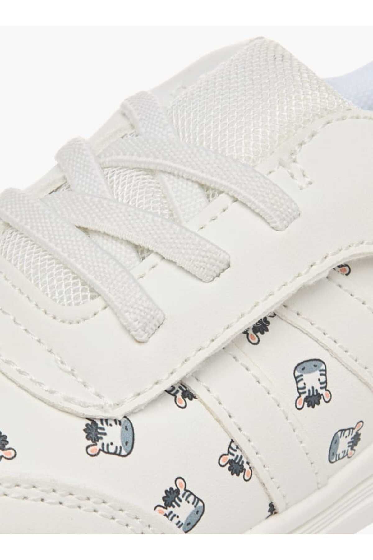 Barefeet-Barefeet All-Over Animal Print Sneakers with Hook and Loop Closure 4