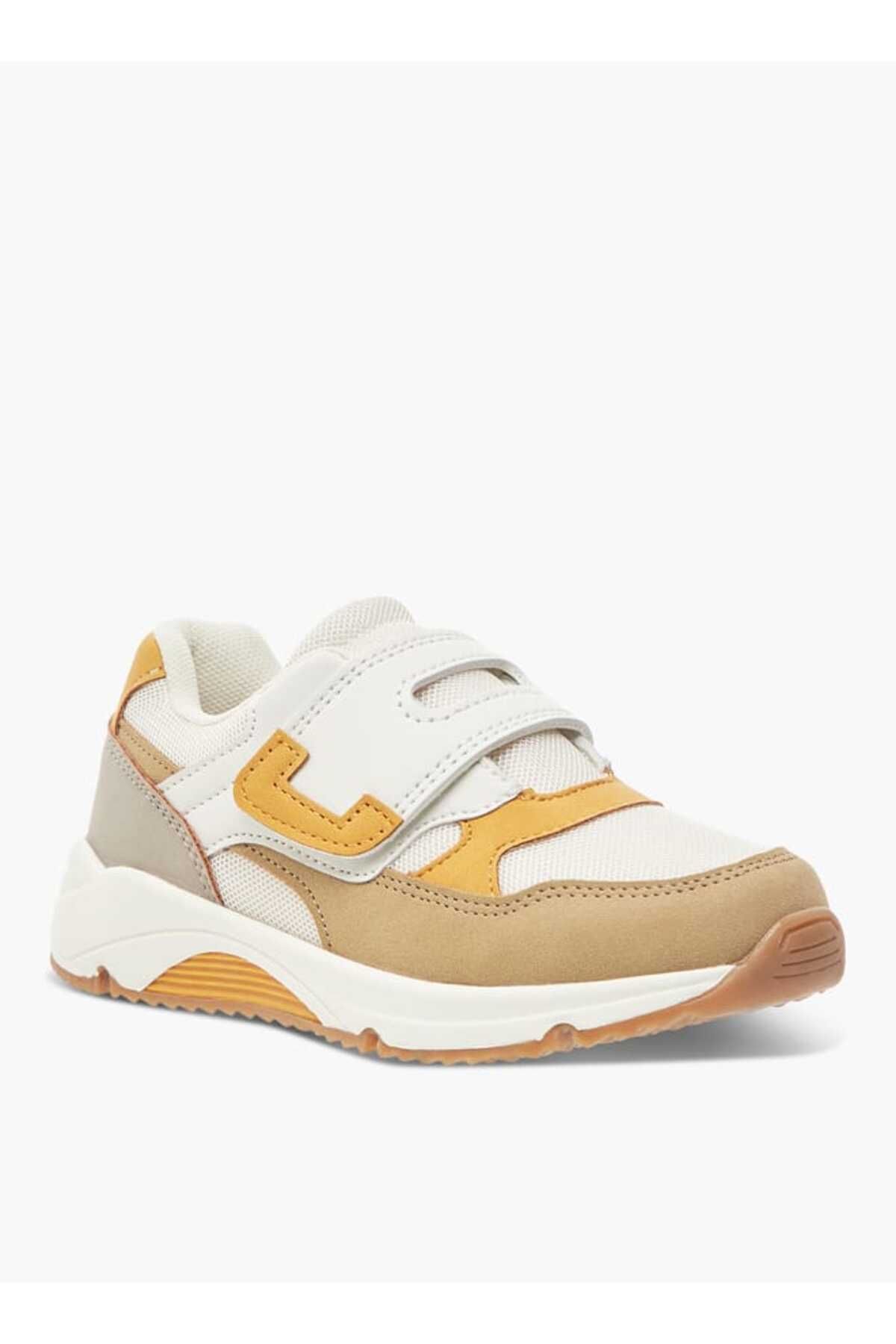 Juniors-Panelled Sneakers with Hook and Loop Closure 2