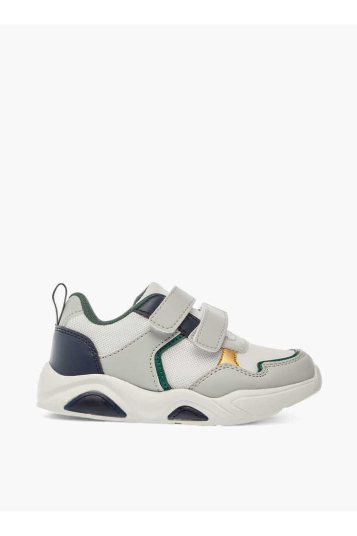 LBL by Shoexpress-Panelled Sneakers with Hook and Loop Closure 3
