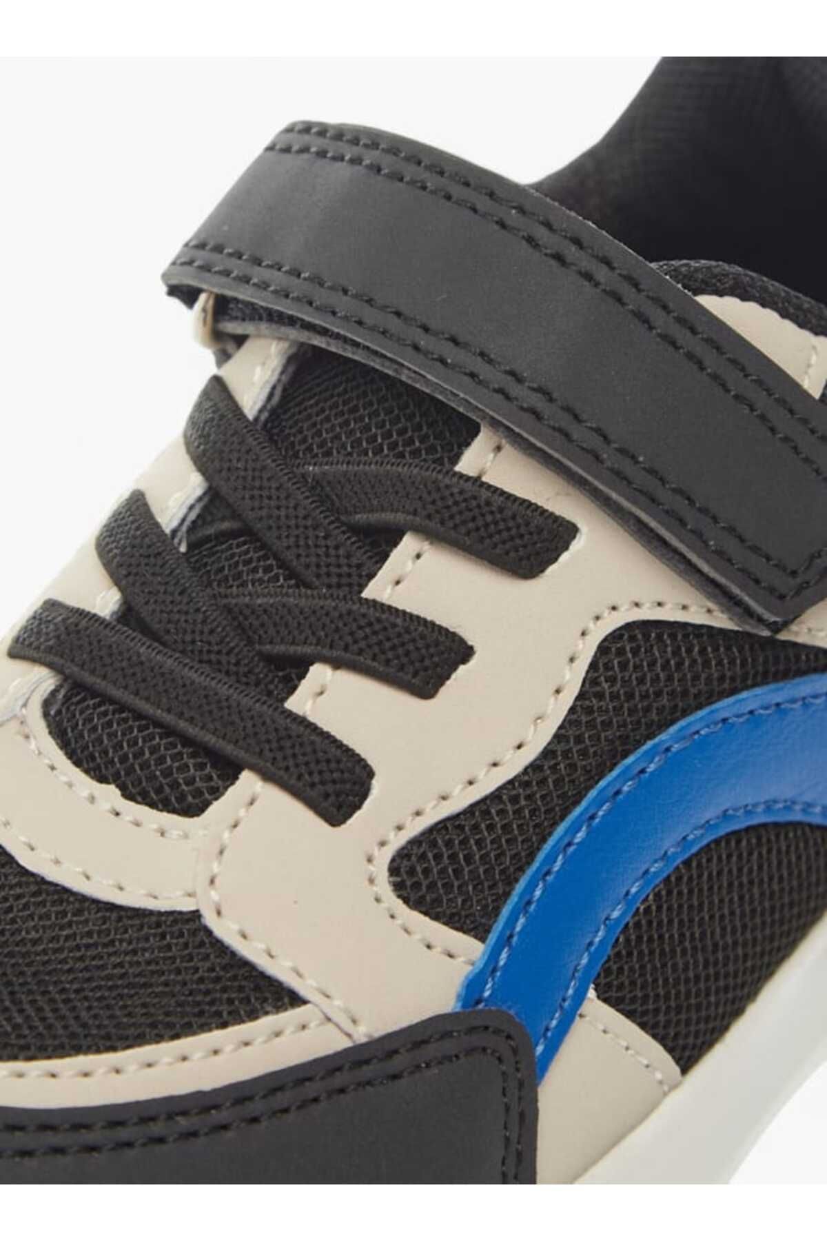 LBL by Shoexpress-Panelled Sneakers with Hook and Loop Closure 4