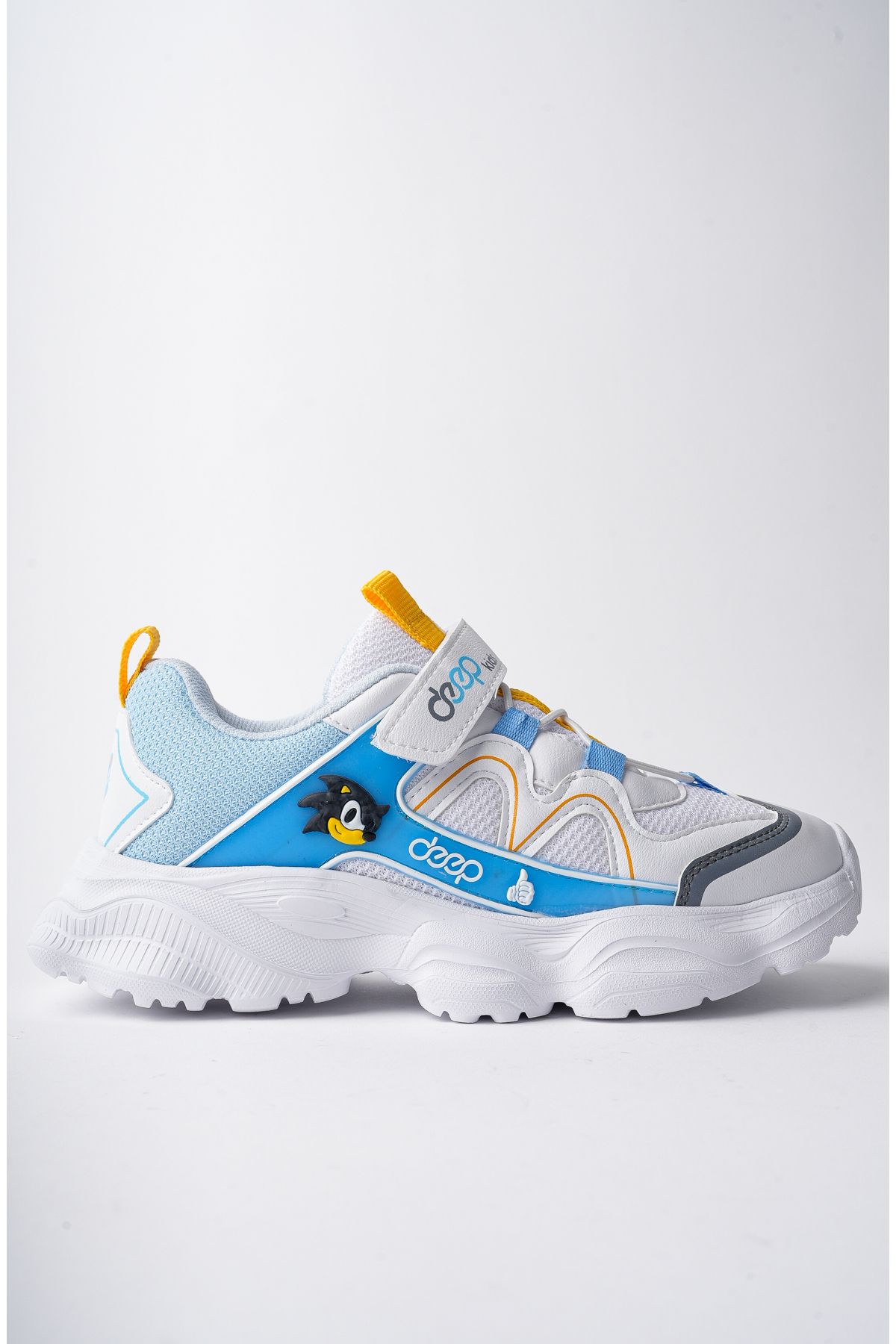 Moda Kadıköy-White Turquoise - Orthopedic Non-Yellowing Sole and Velcro Unisex Children's Shoes 3