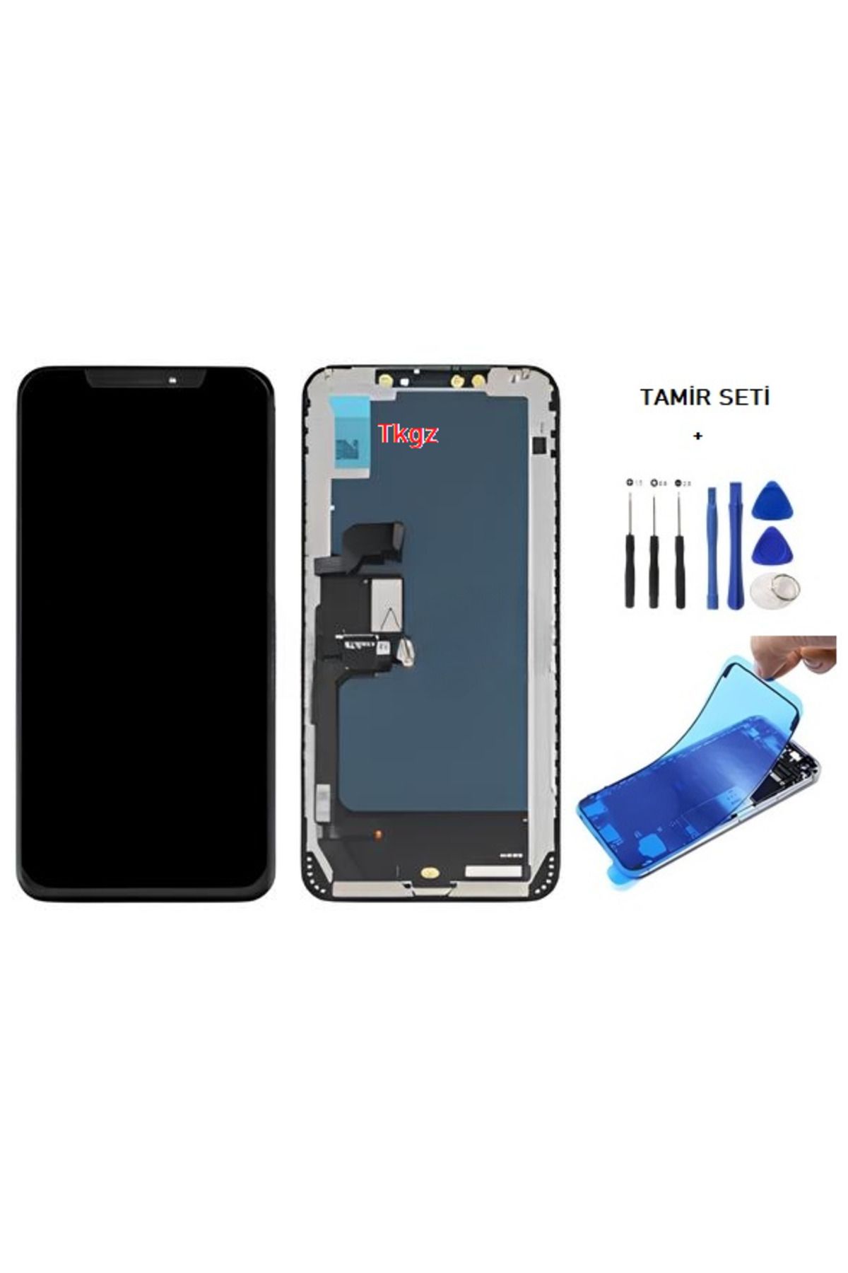 tkgz iPhone XS MAX Uyumlu Lcd Ekran Dokunmatik -A-  Kalite (GX MARKA ) + TAMİR SETİ + TOZ BANTI