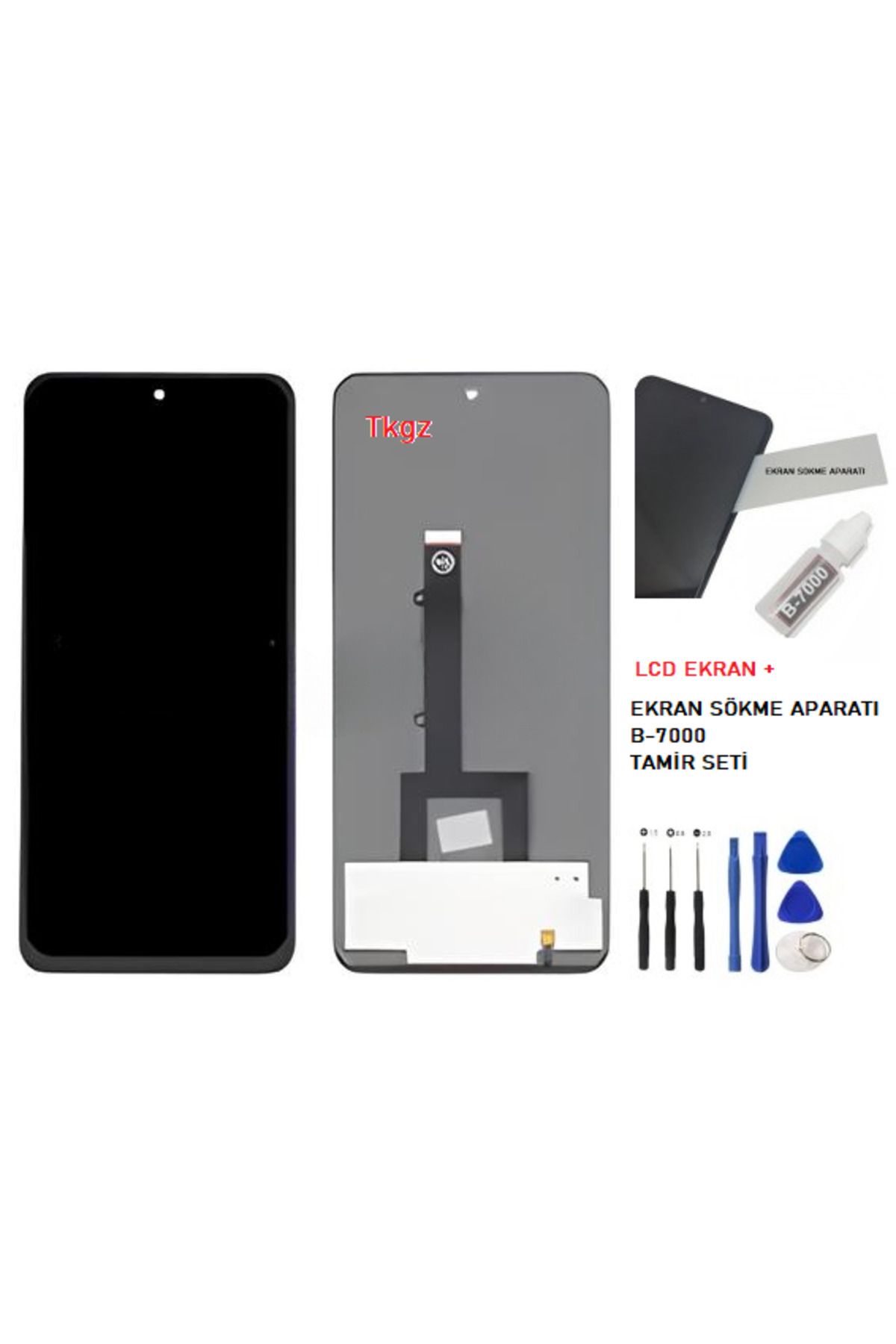 tkgz İnfinix ZERO X PRO Uyumlu Lcd Ekran Dokunmatik SERVİS Orijinali + B-7000 + TAMİR SETİ