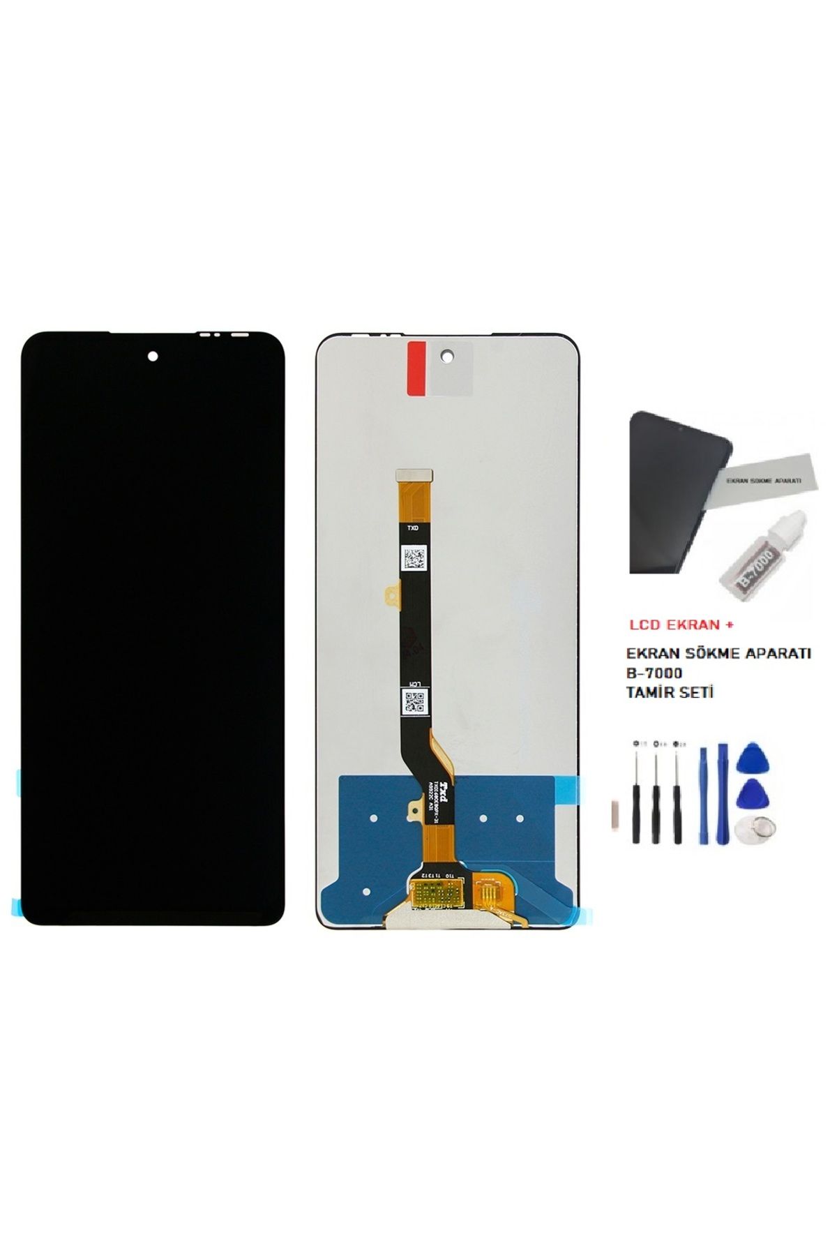 tkgz İnfinix Hot 40 Lcd Dokunmatik EkranSERVİS Orijinali + B-7000 + TAMİR SETİ