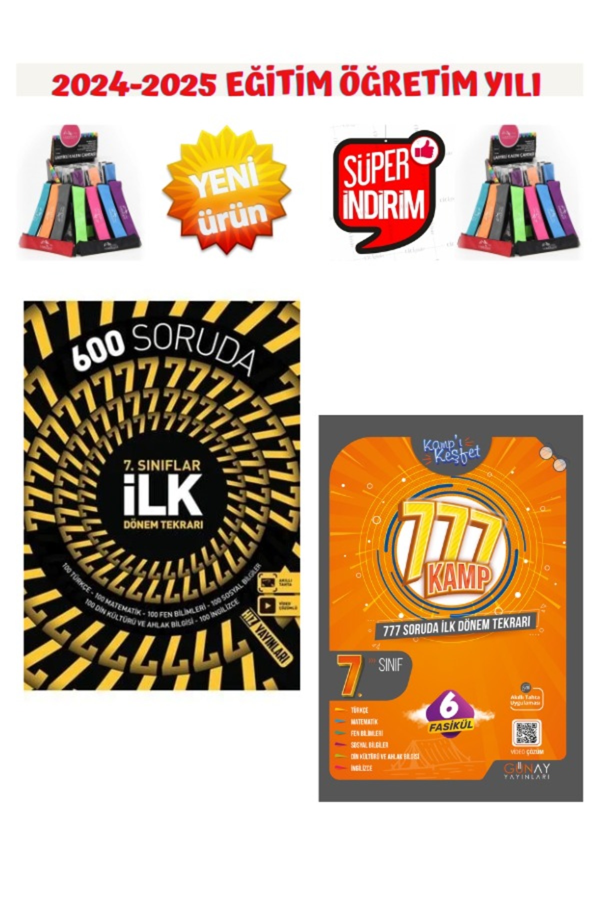 Hız Yayınları 2025 7.Sınıf 1.Dönem Tüm dersler ilk 600 Soruda