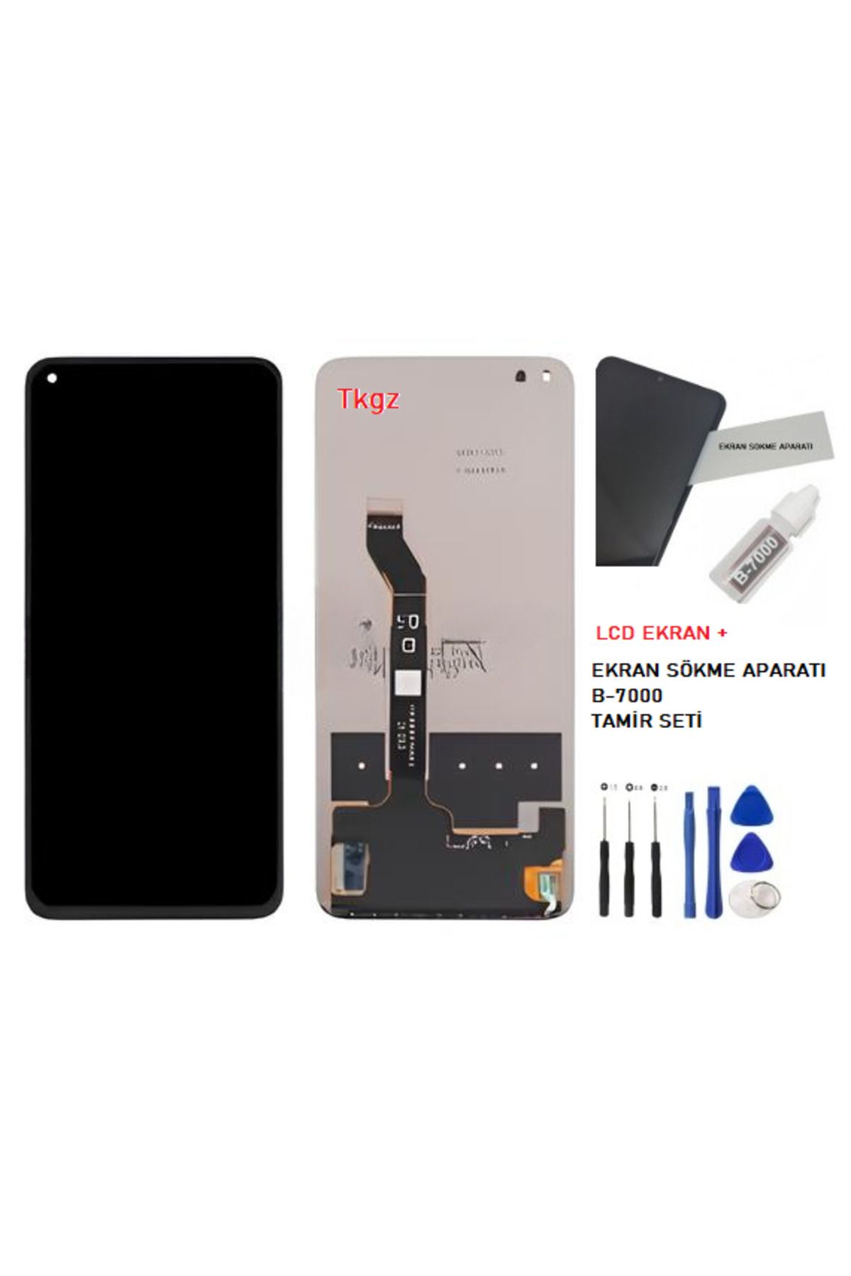 tkgz Huawei Nova 8İ Uyumlu Lcd Ekran Dokunmatik SERVİS Orijinali + B-7000 + TAMİR SETİ