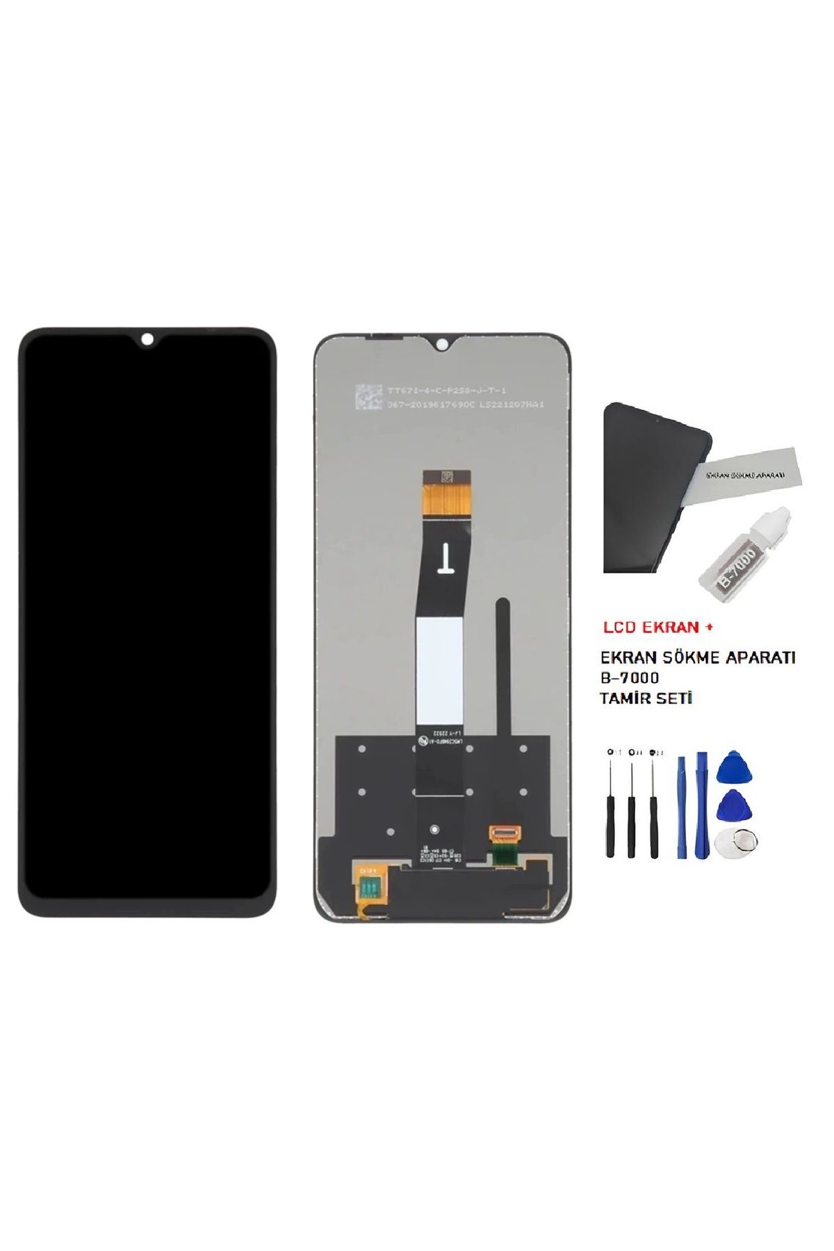 tkgz Xiaomi Redmi 14C Uyumlu Lcd Ekran Dokunmatik SERVİS Orijinali + B-7000 + TAMİR SETİ