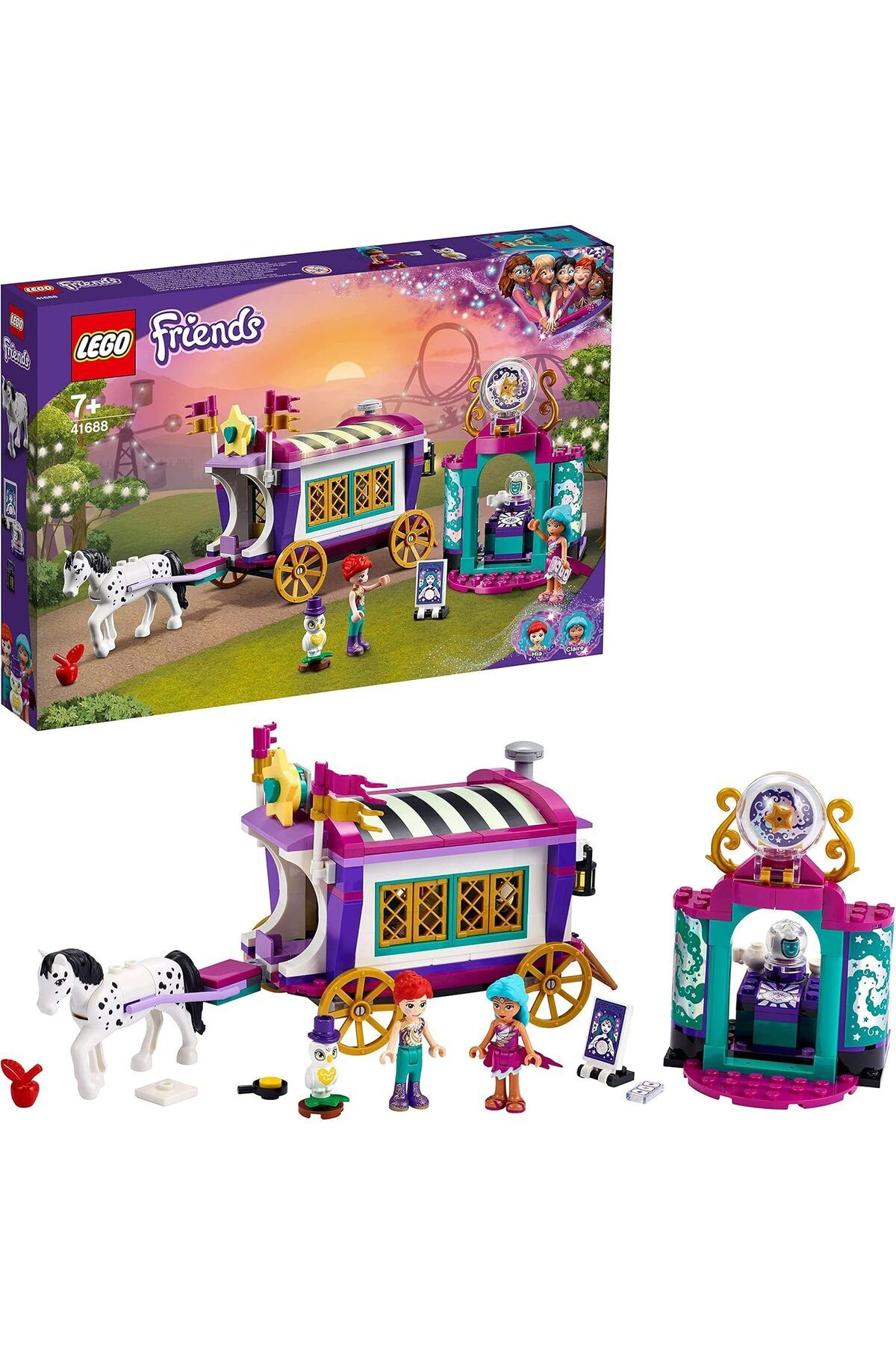 STOREMAX nhlshp Friends Sihirli Karavan 41688 - LEGO Araçlarını Seven Çocuklar için Sihirli Karavan Oyun