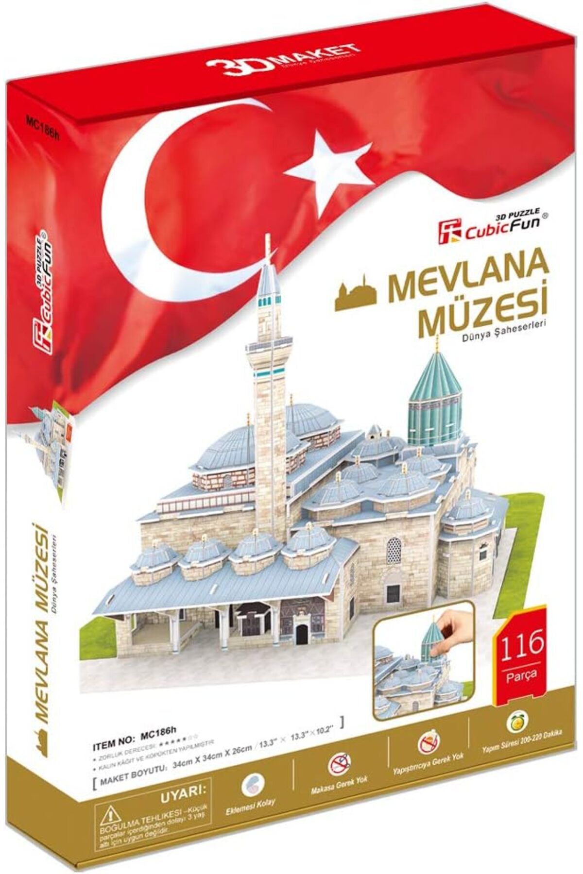 STOREMAX OtantikShop 3D 116 Parça Puzzle Mevlana Türbesi Trndy 1017785