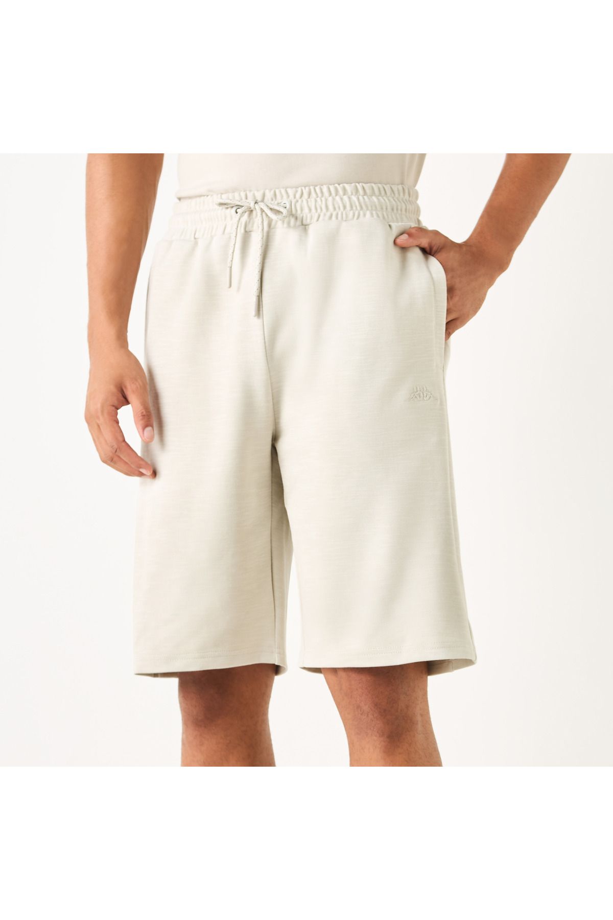 Kappa-Textured Shorts With Drawstring Closure And Pockets 1