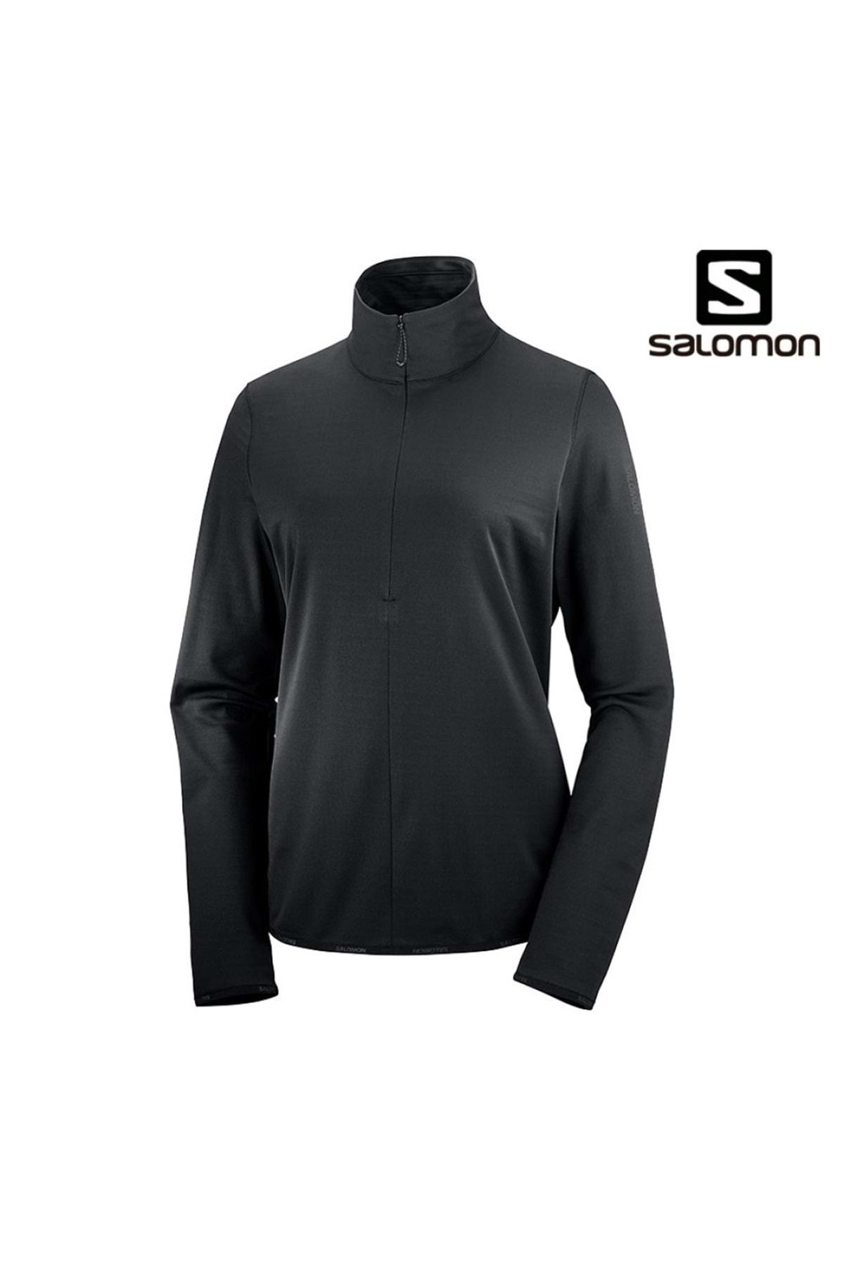 Salomon-Outrack Half Zip Mid W Midlayer Lc 1862300   Women's Sweatshirt Black 1