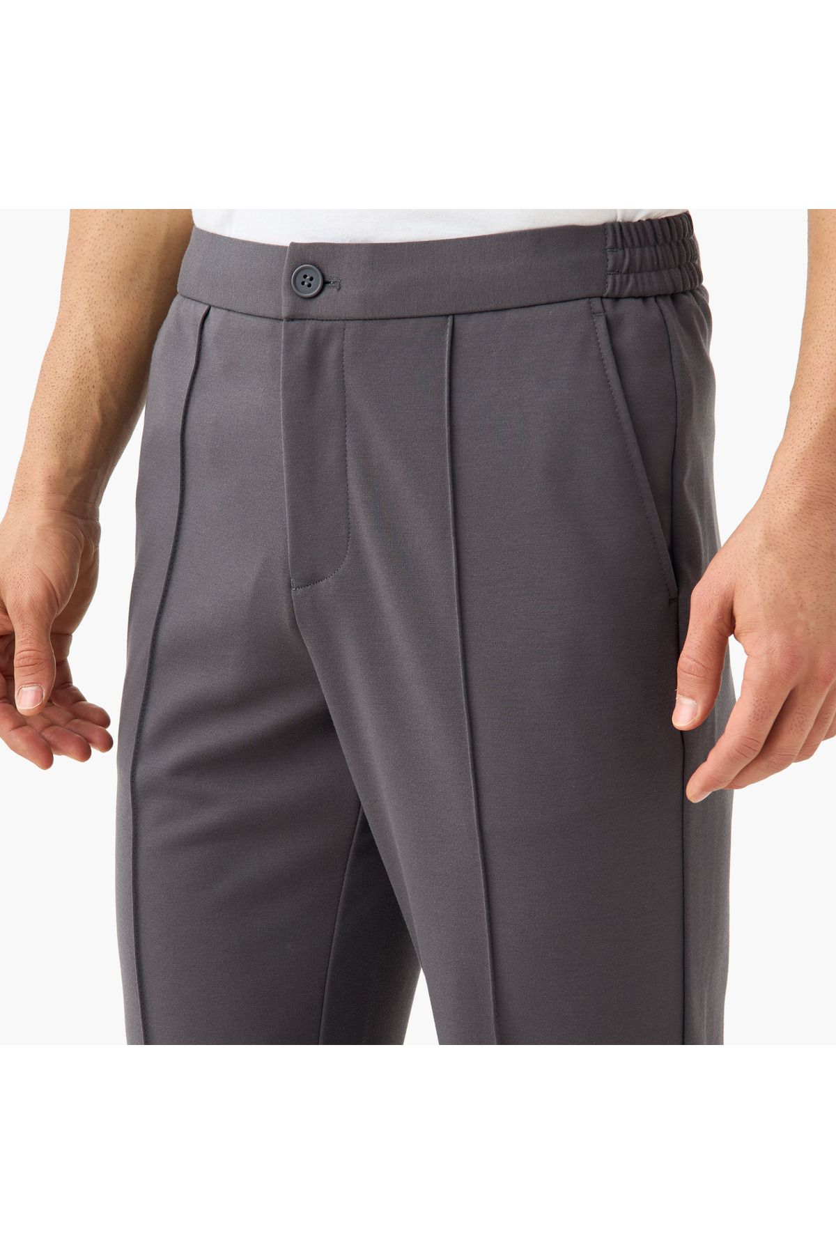 Iconic-Regular Fit Trousers With Pockets 4